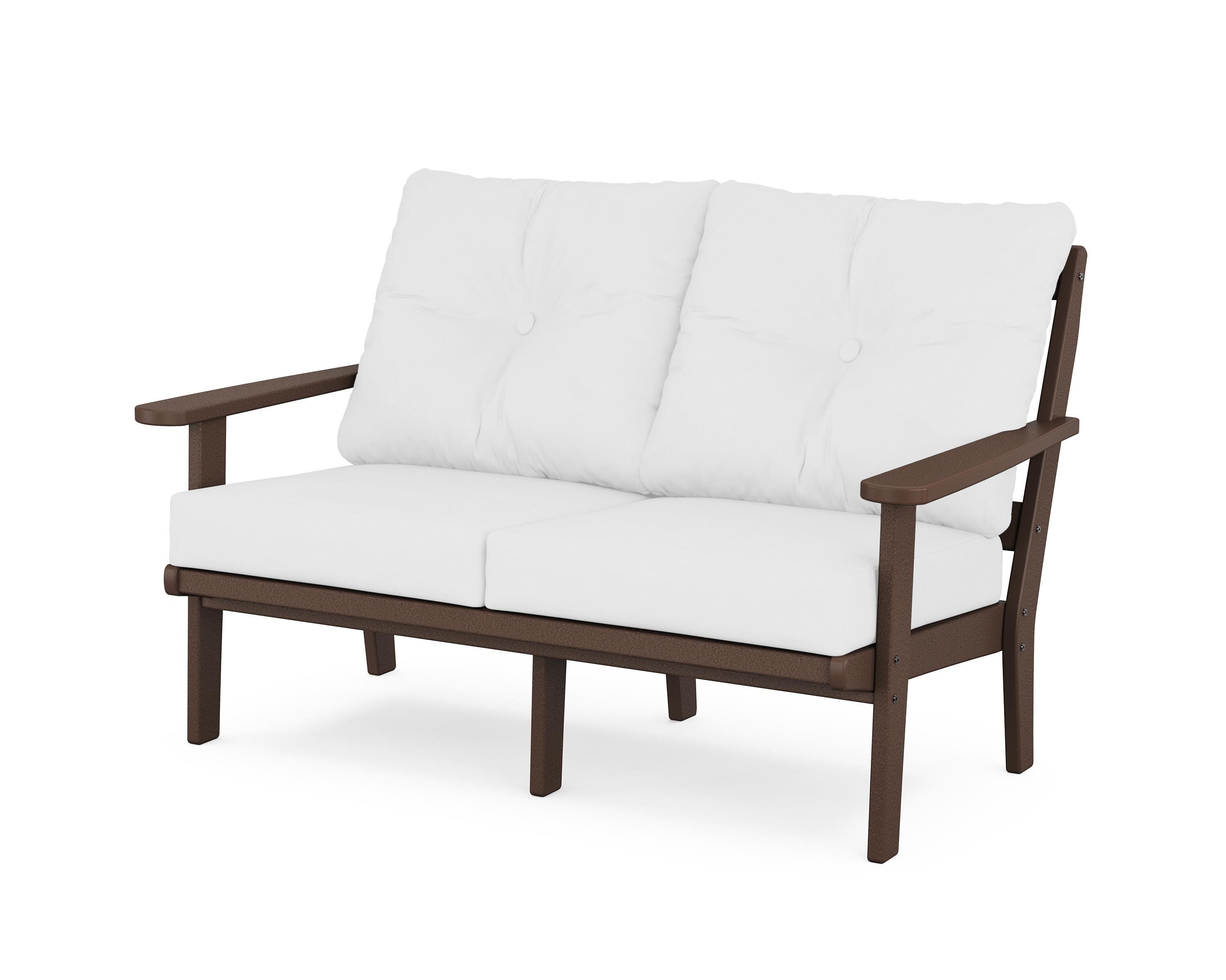 Mission Deep SeatingLoveseat in Mahogany / Natural