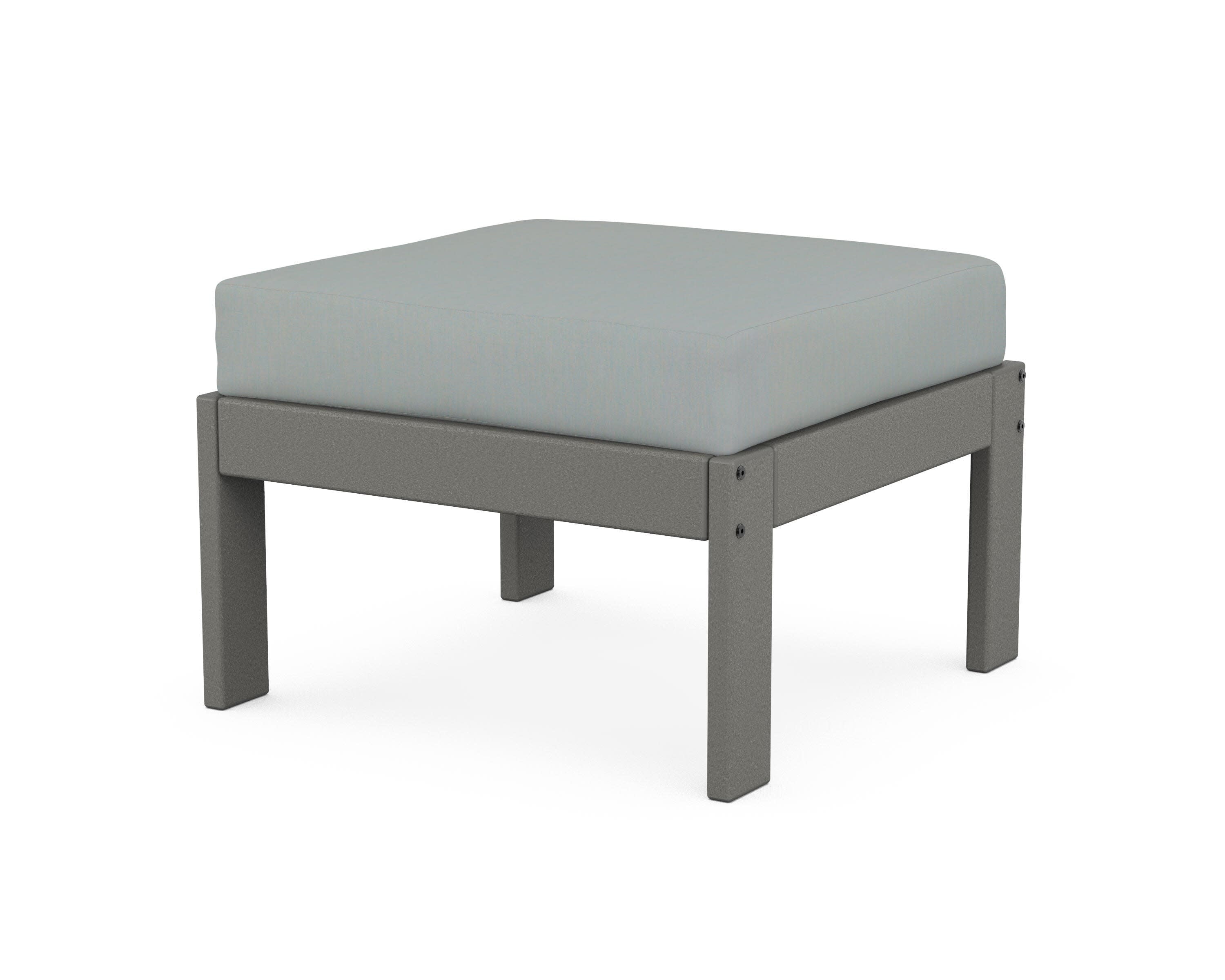 Vineyard Modular Ottoman in Slate Grey / Spa