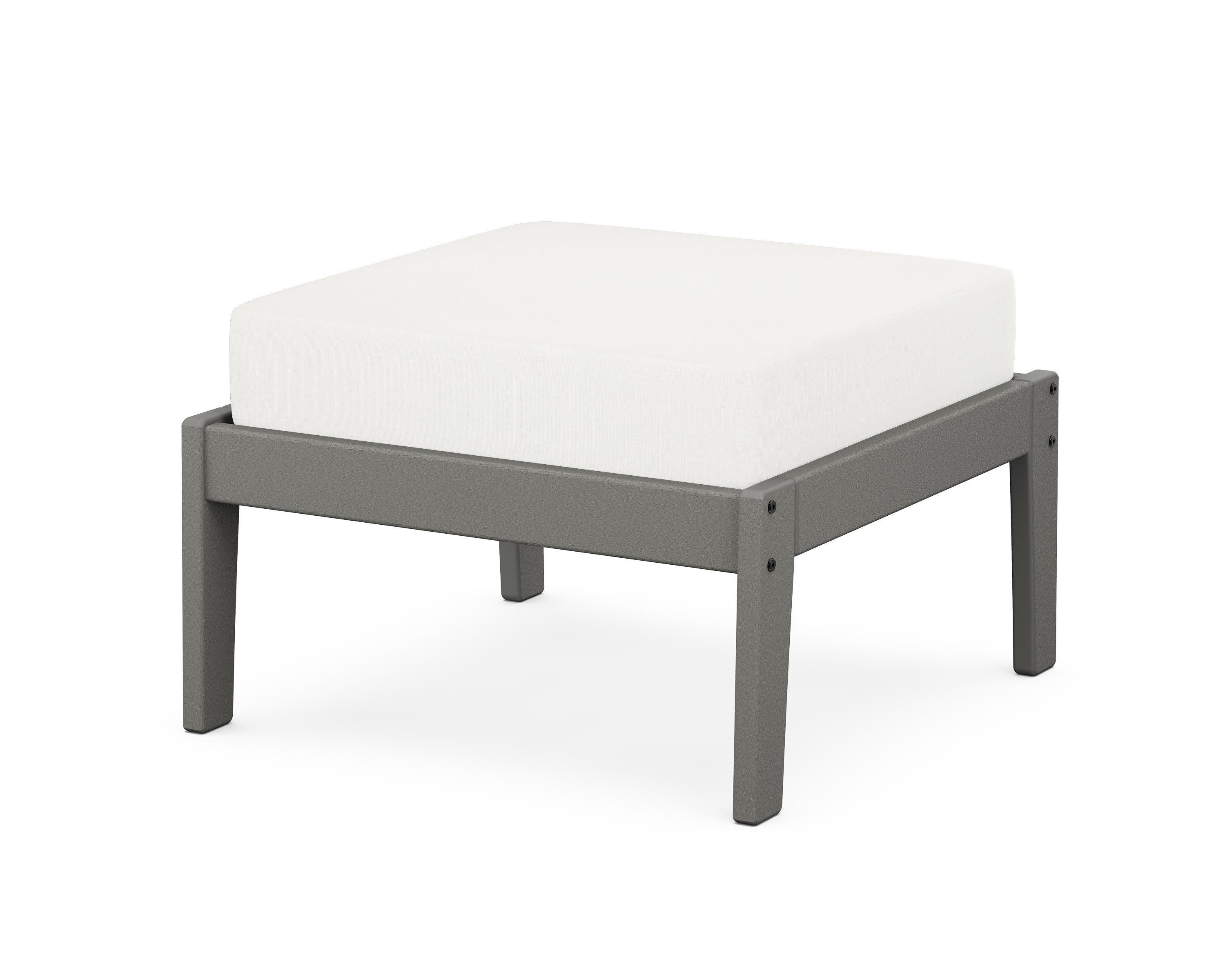 Deep Seating Ottoman in Slate Grey / Natural Linen