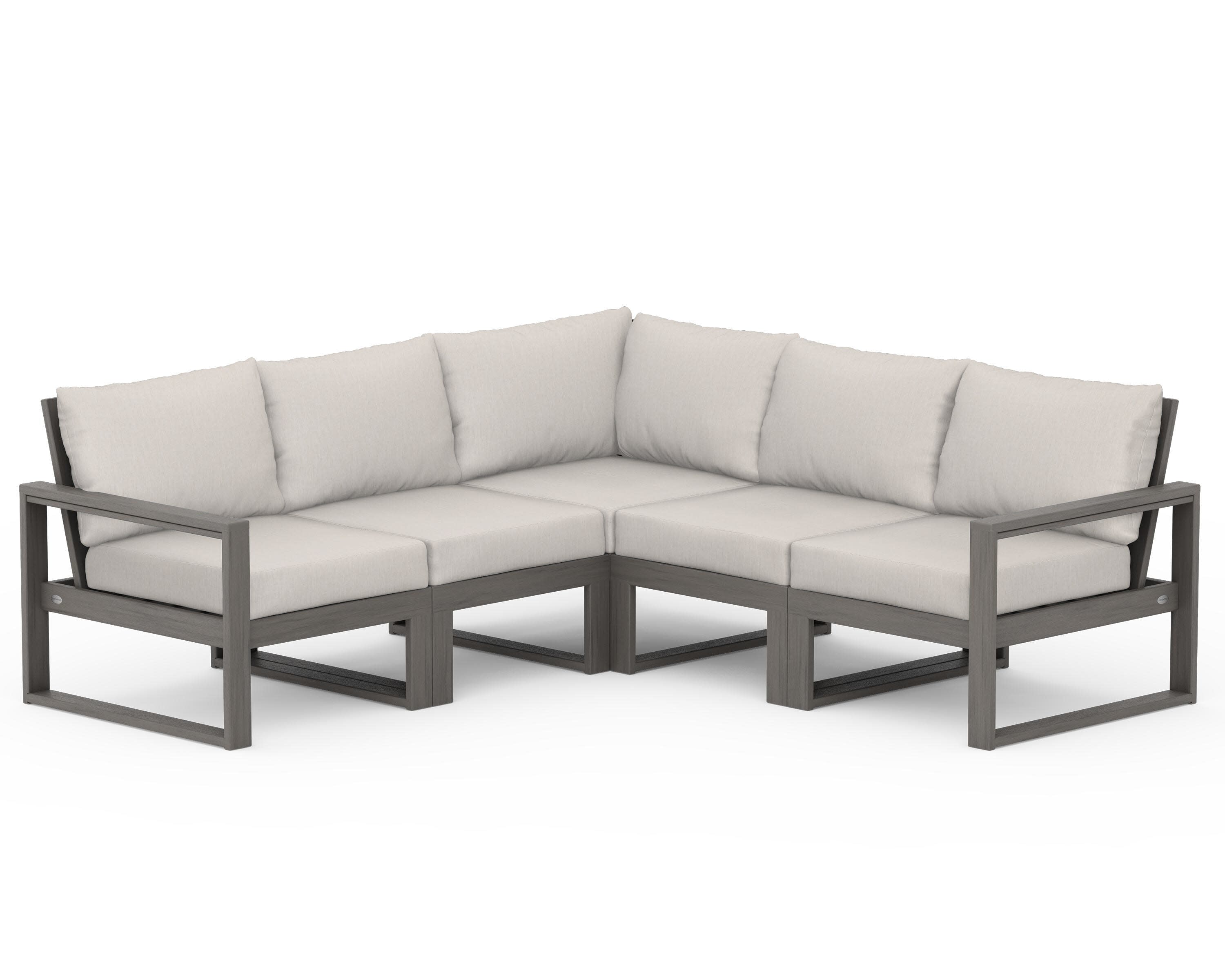 EDGE 5-Piece Modular Deep Seating Set in Driftwood / Cast Ash