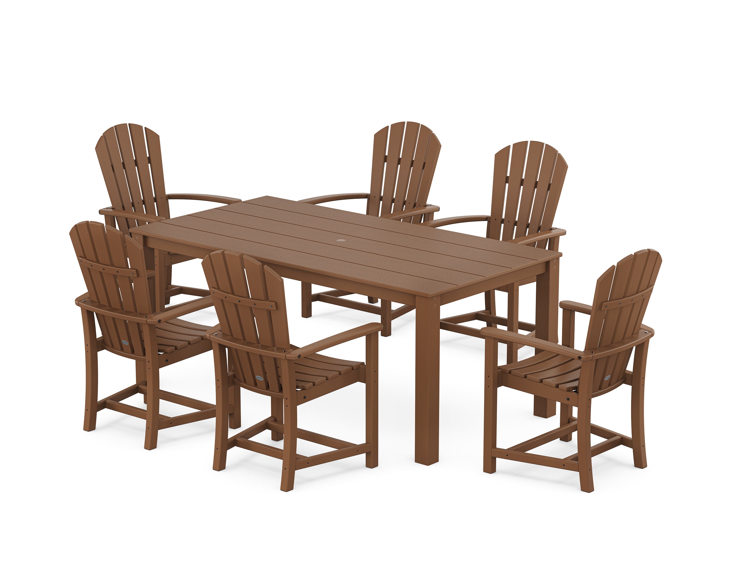 Palm Coast 7-Piece Parsons Dining Set in Teak