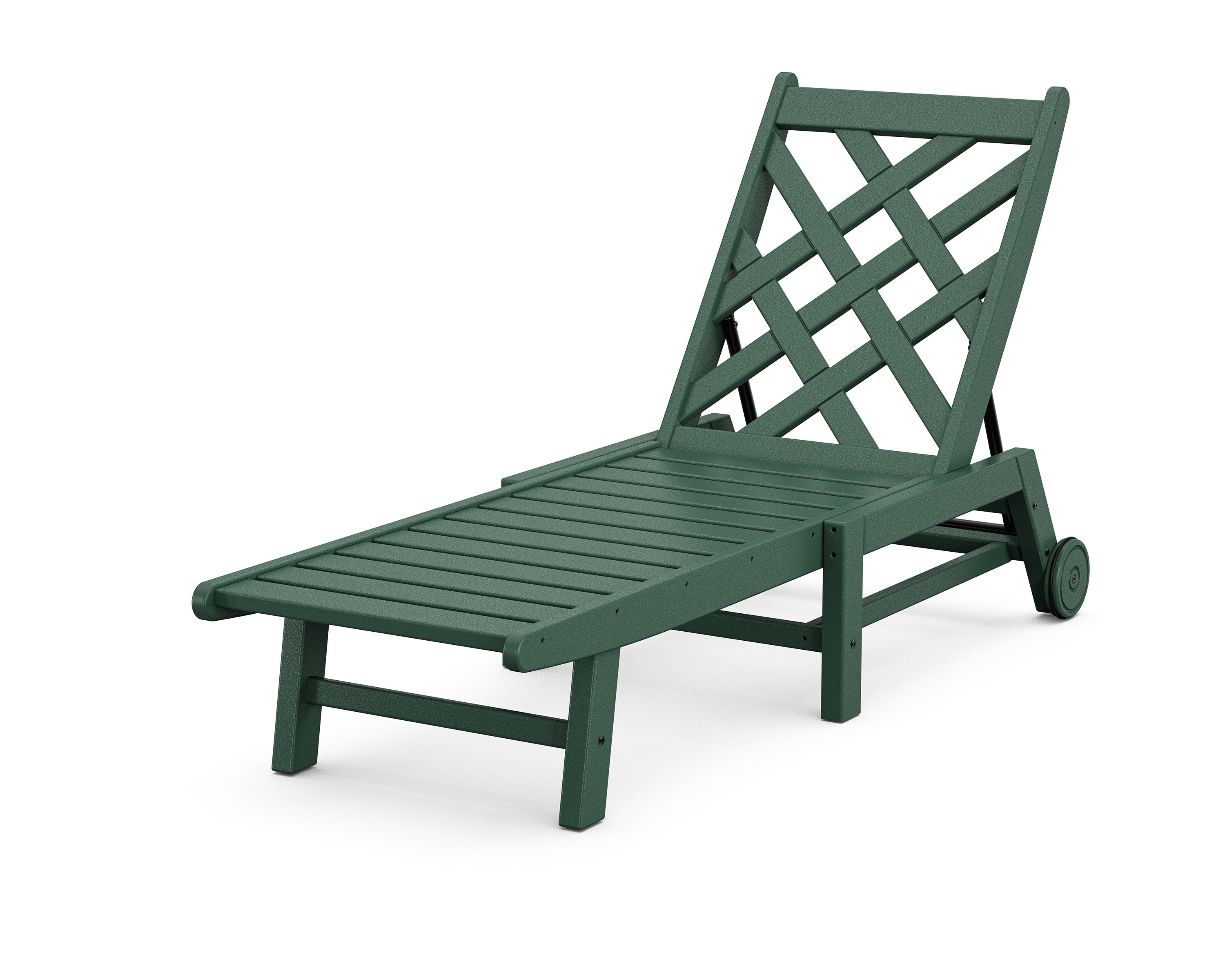 Wovendale Chaise with Wheels in Green