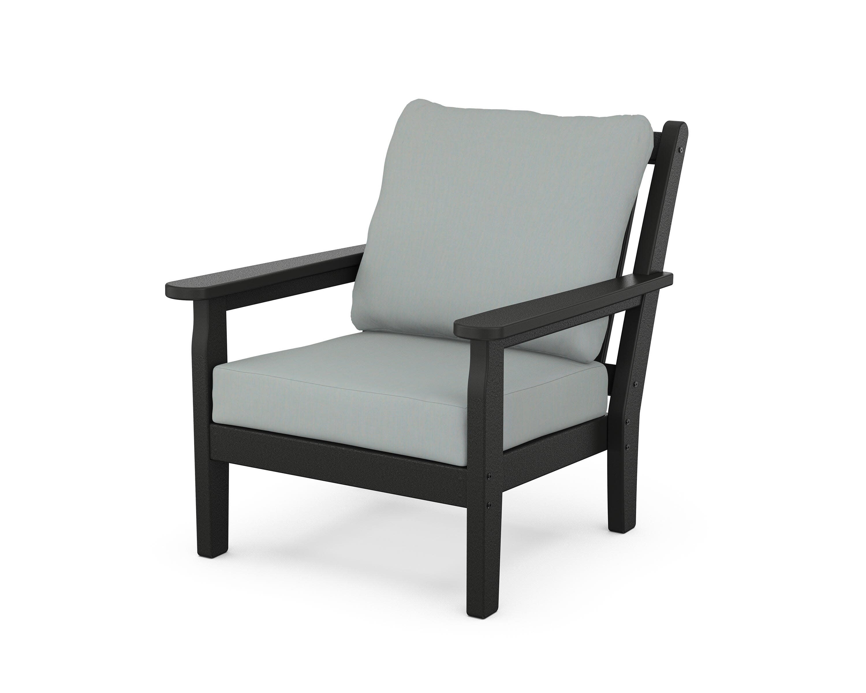 Chippendale Deep Seating Chair in Black / Spa