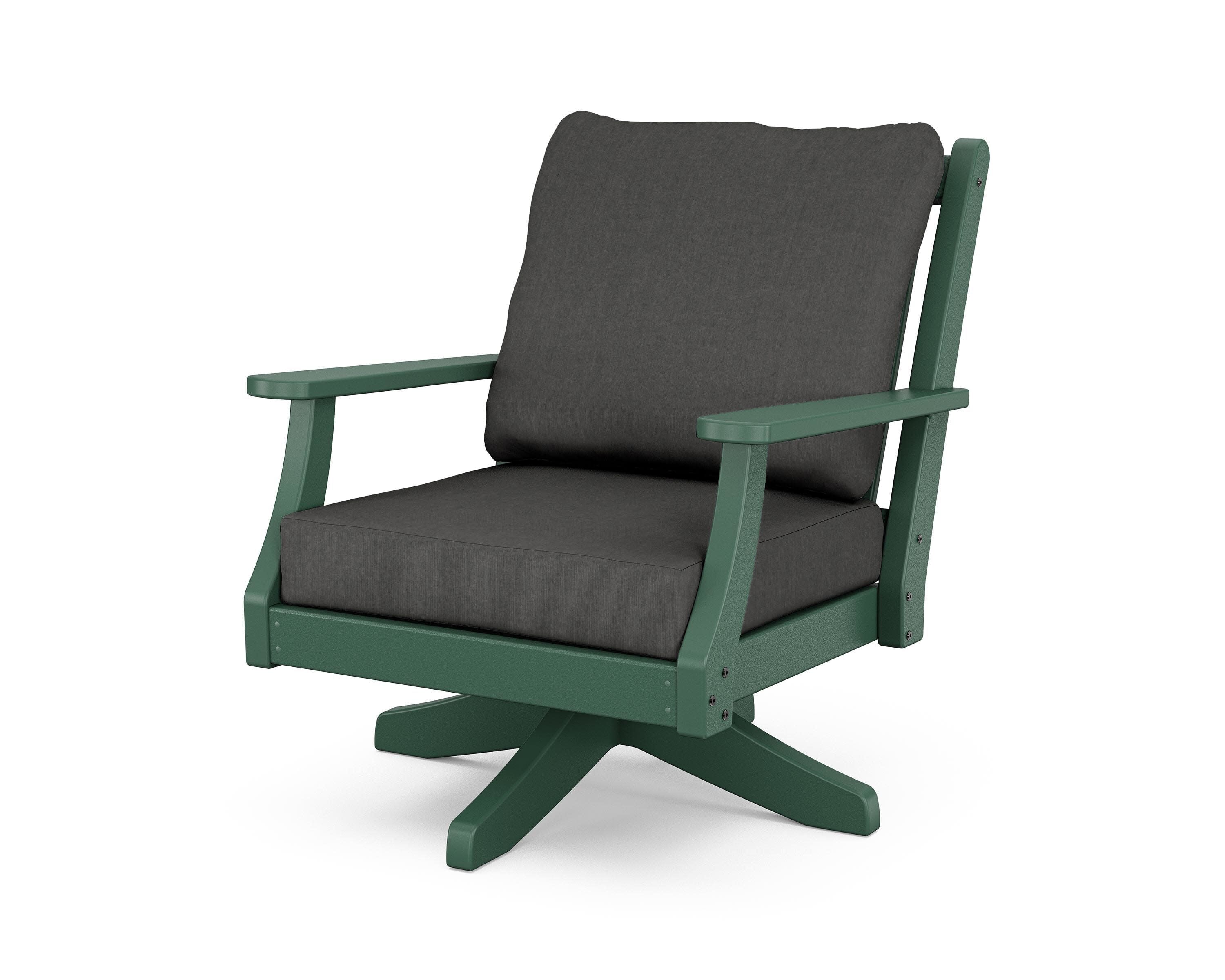Wovendale Deep Seating Swivel Chair in Green / Spectrum Carbon