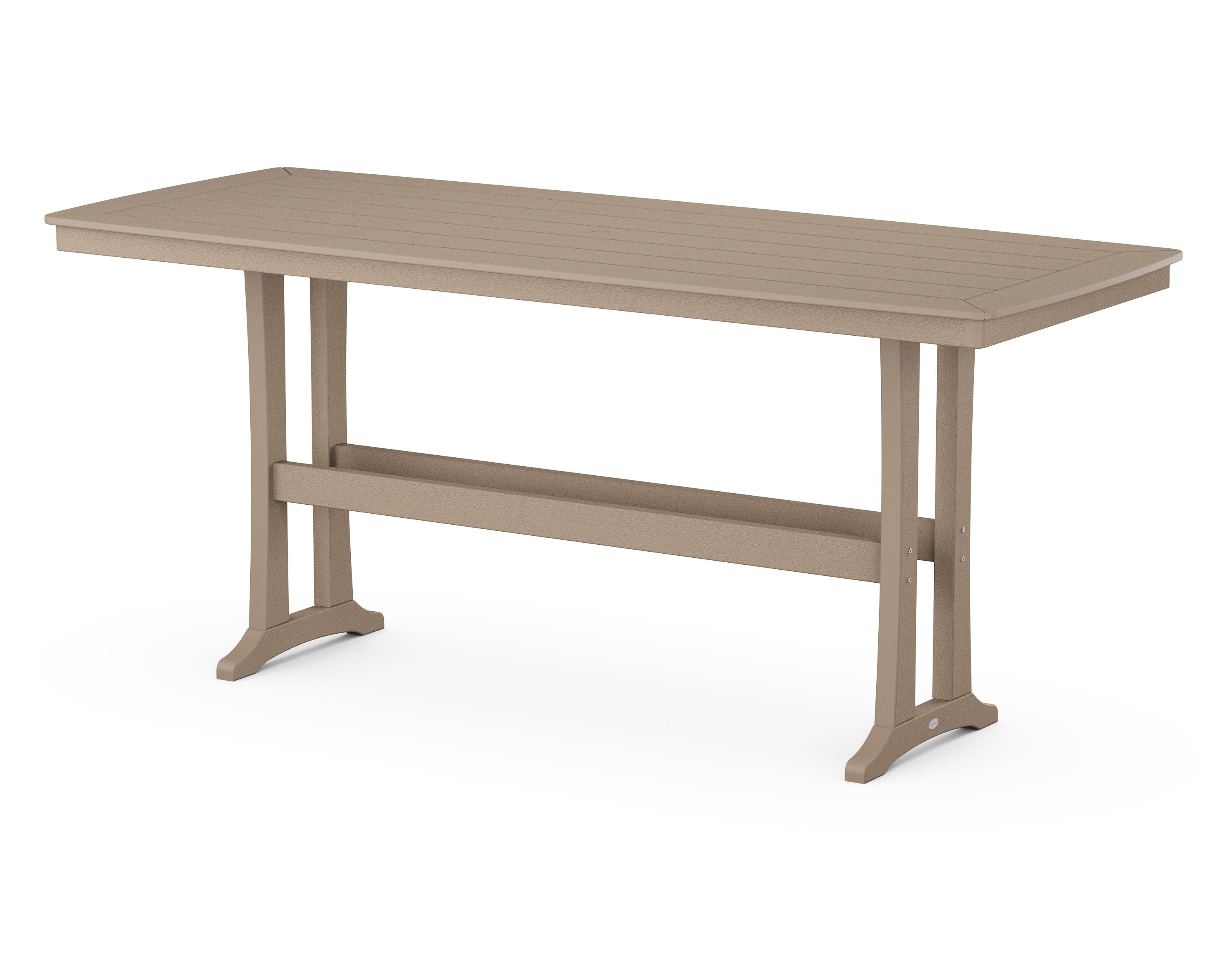 Nautical Trestle 39" x 97" Bar Table in Vintage Sahara