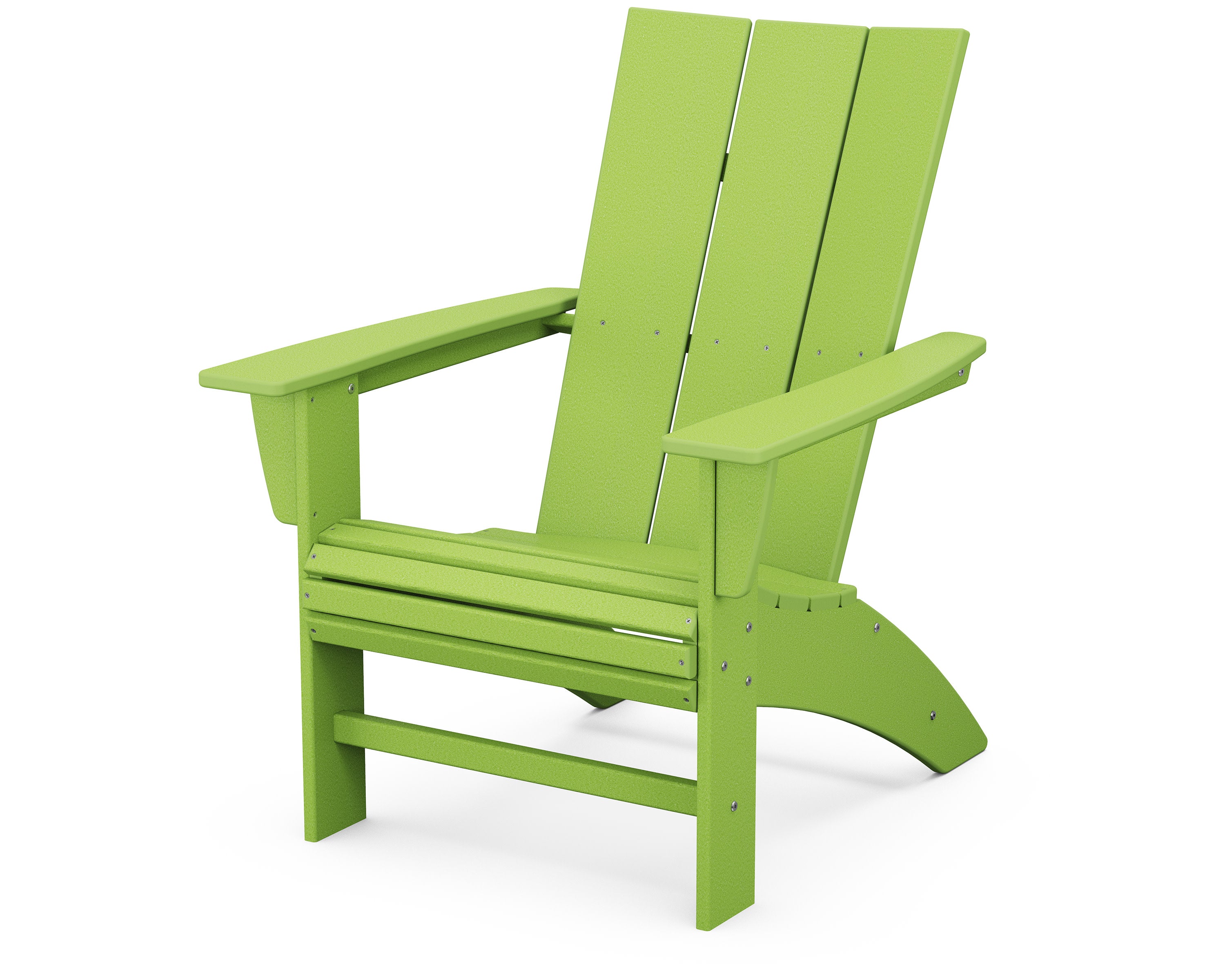 Modern Curveback Adirondack Chair in Lime