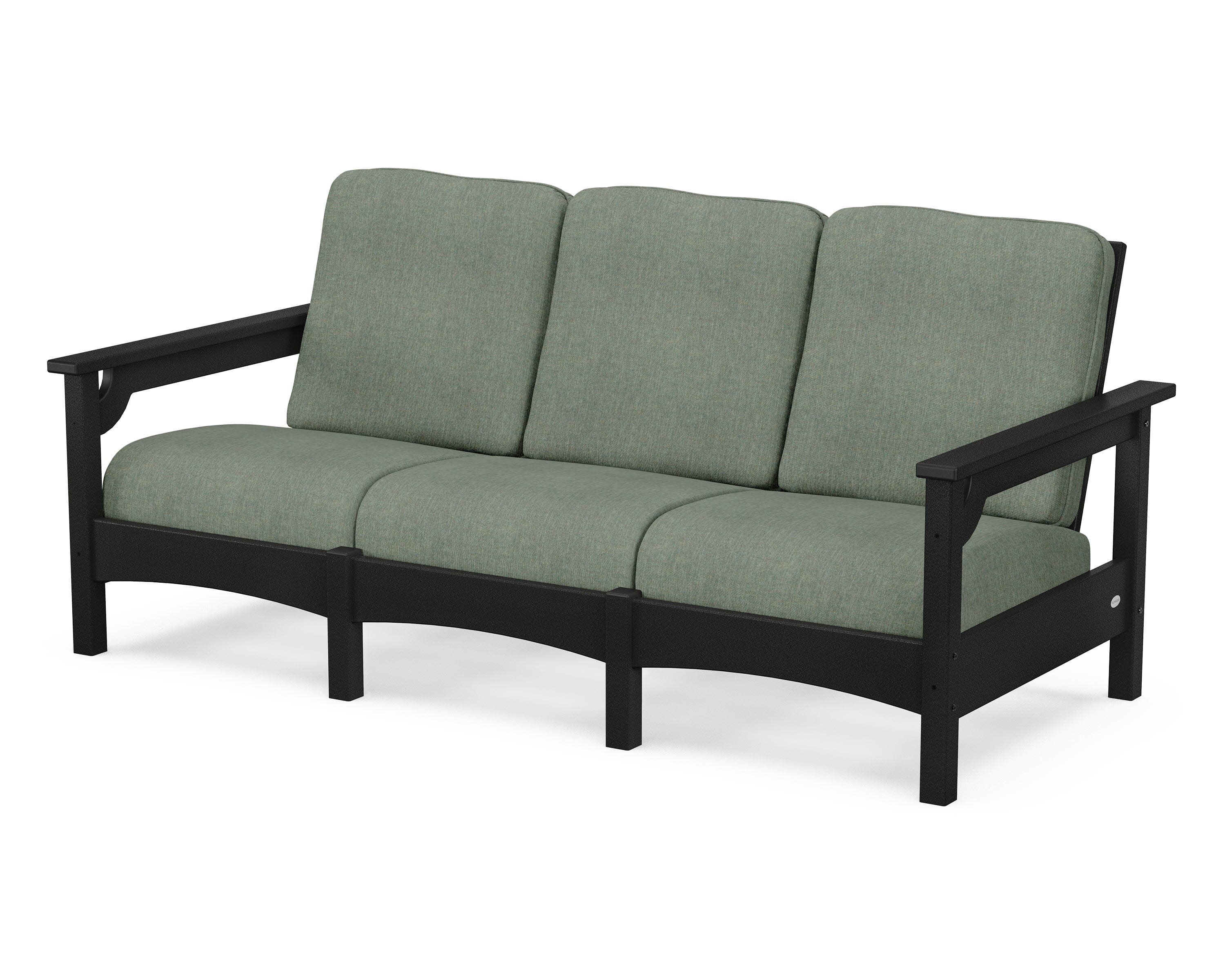 Club Sofa in Black / Cast Sage