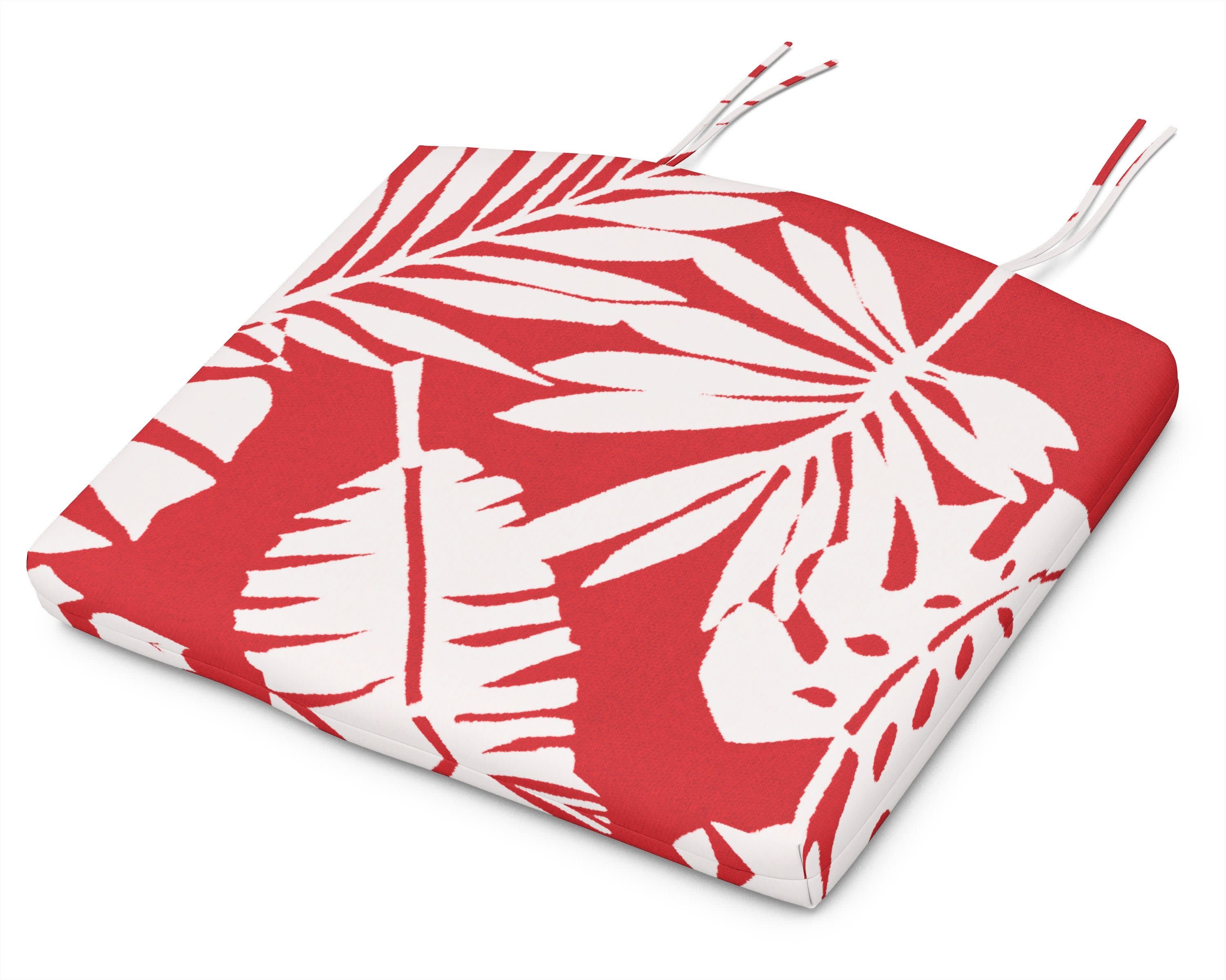 Standard Seat Cushion 18"D x 22"W x 2.5"H in Leaf Crimson