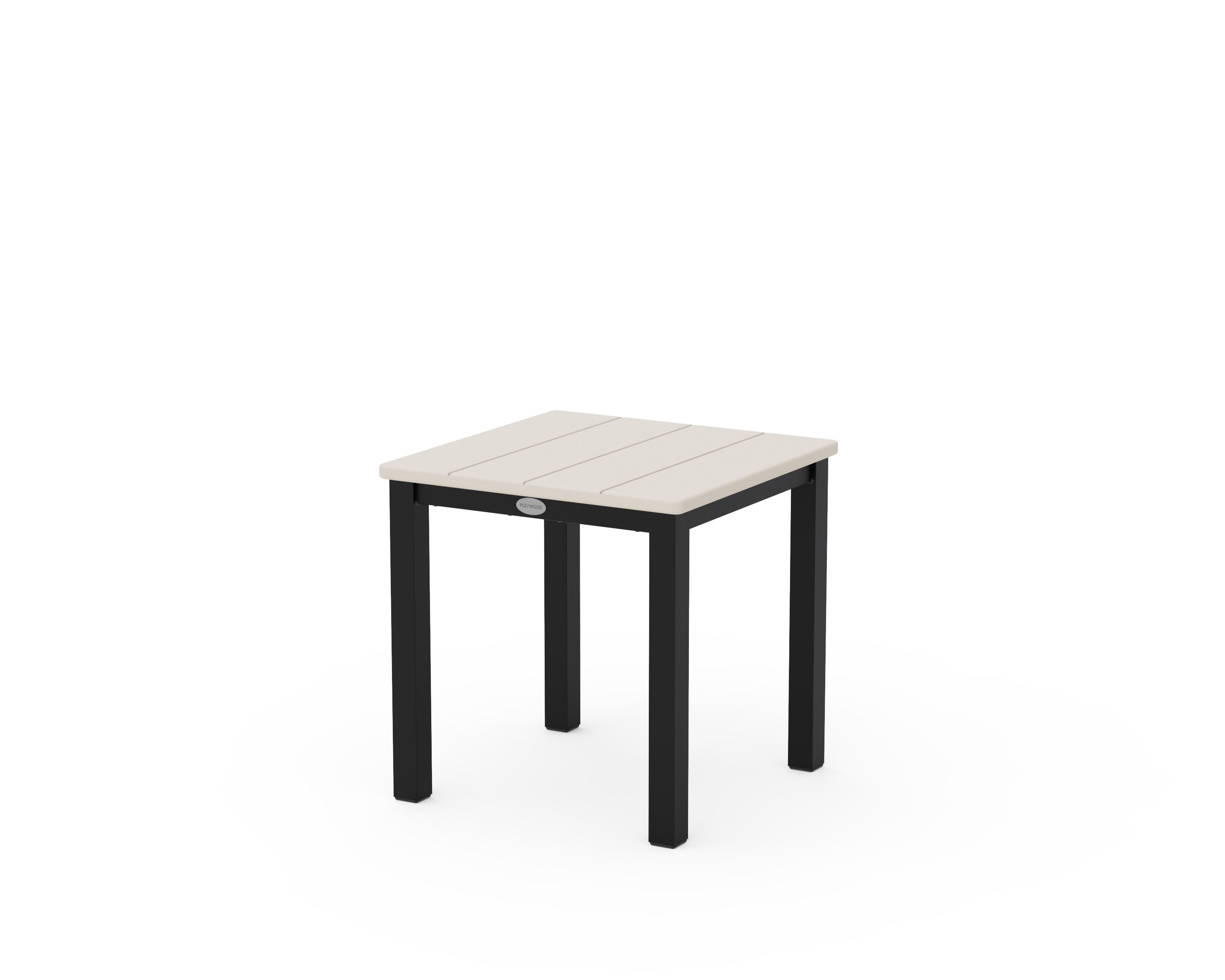 Main Street 18" Side Table in Black / Sand