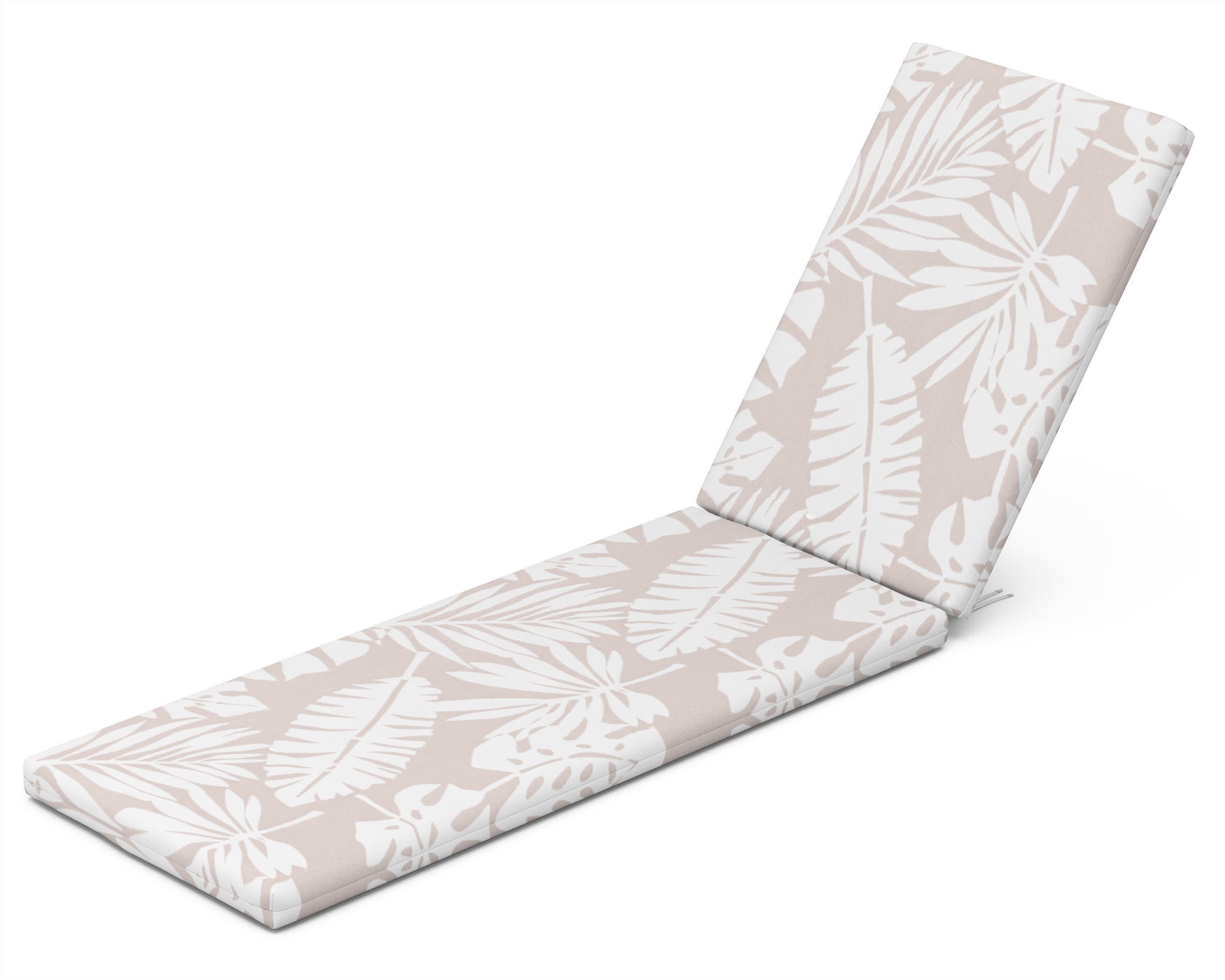 Chaise Seat/Back Pad in Leaf Dune Burlap