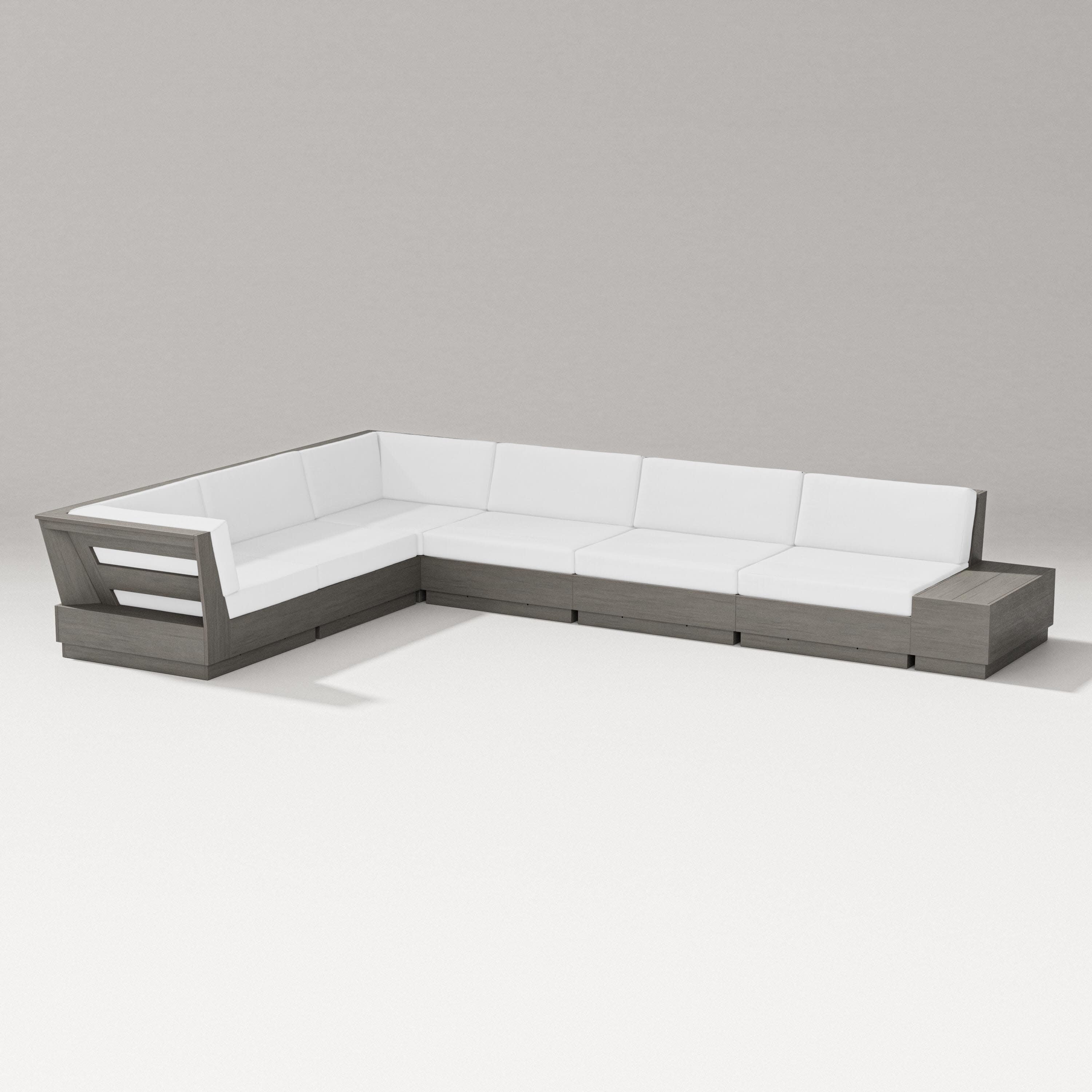 Elevate 7-Piece Corner Sectional in Driftwood / Natural