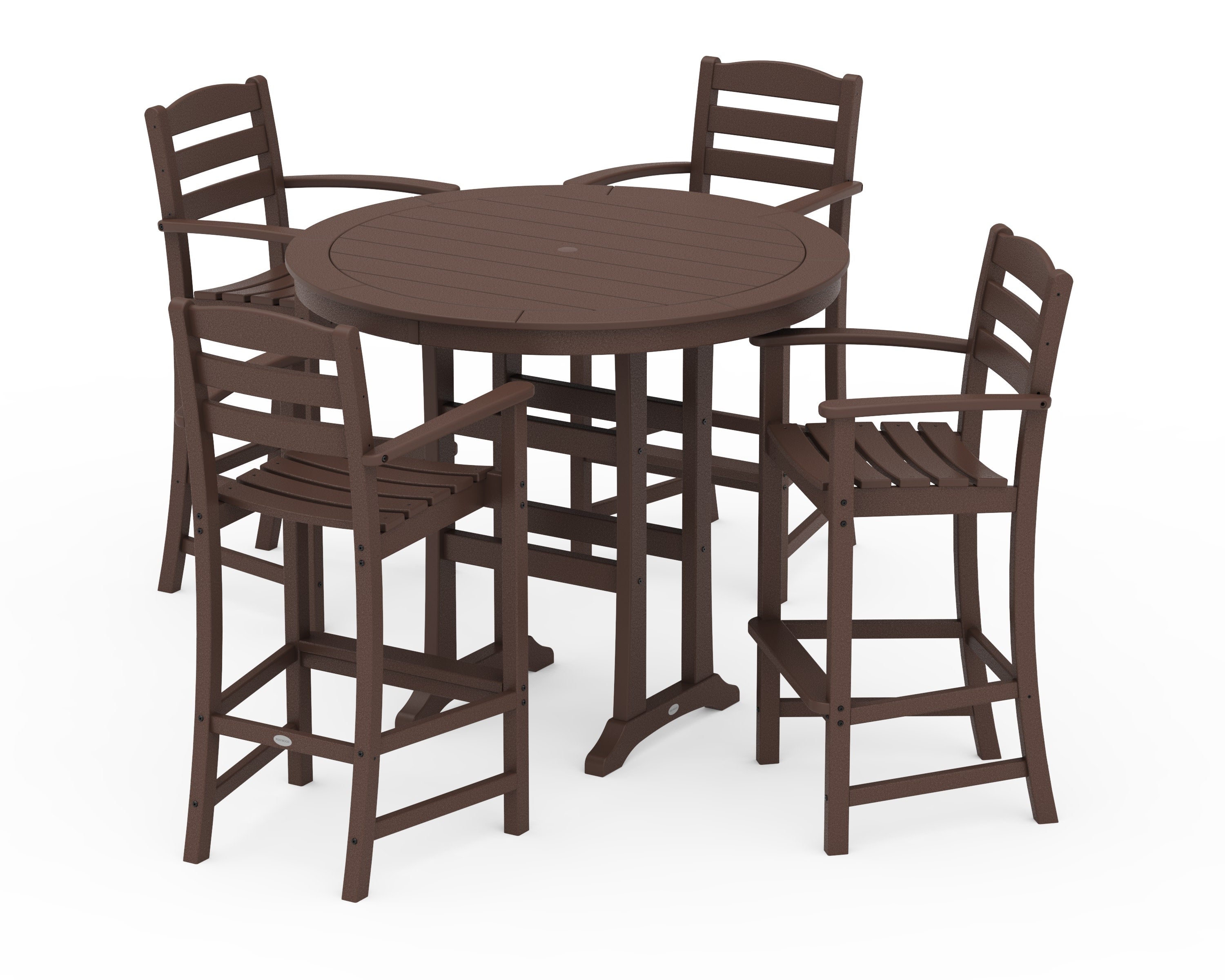 La Casa Caf 5-Piece Bar Dining Set in Mahogany