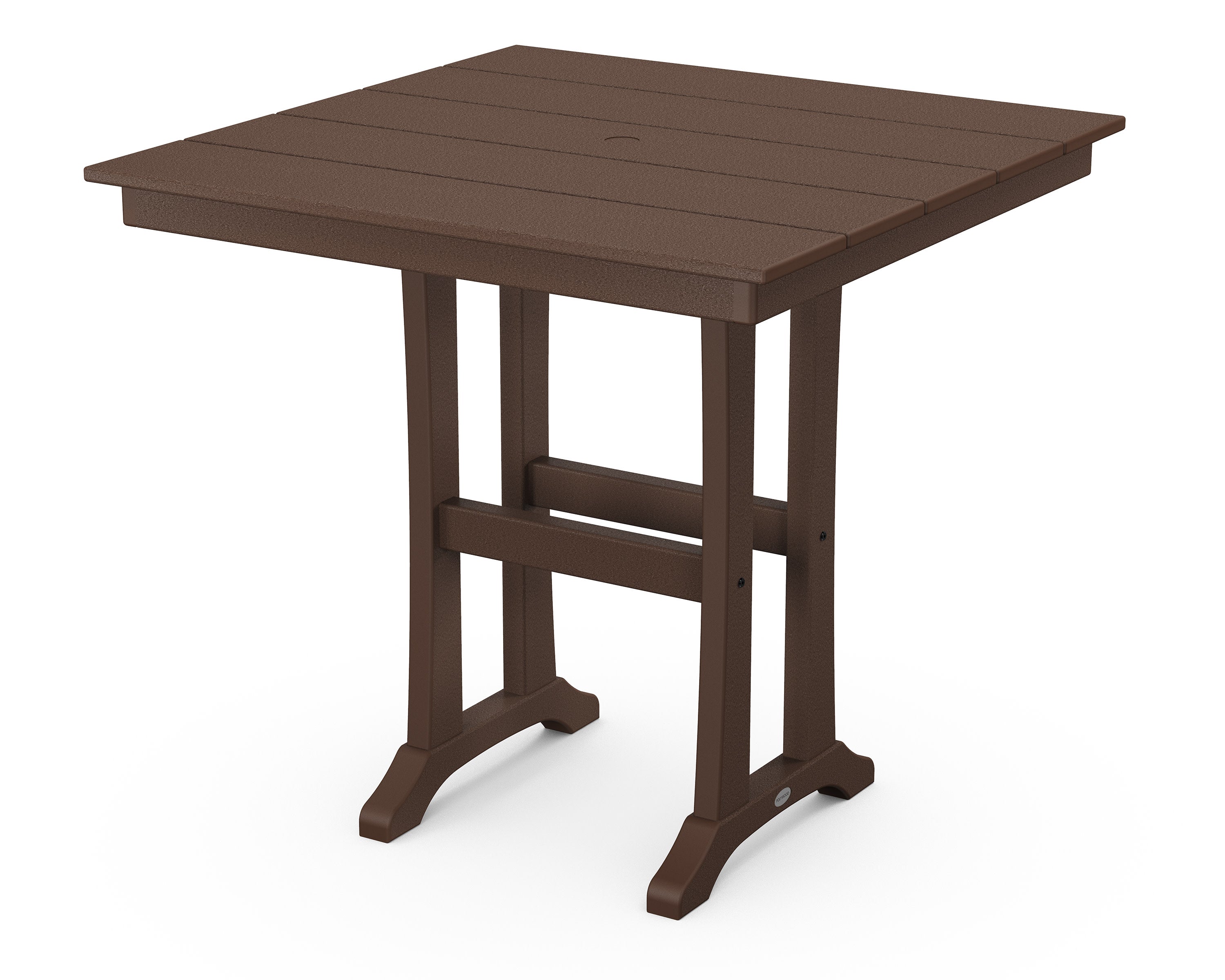 Farmhouse Trestle 37" Counter Table in Mahogany