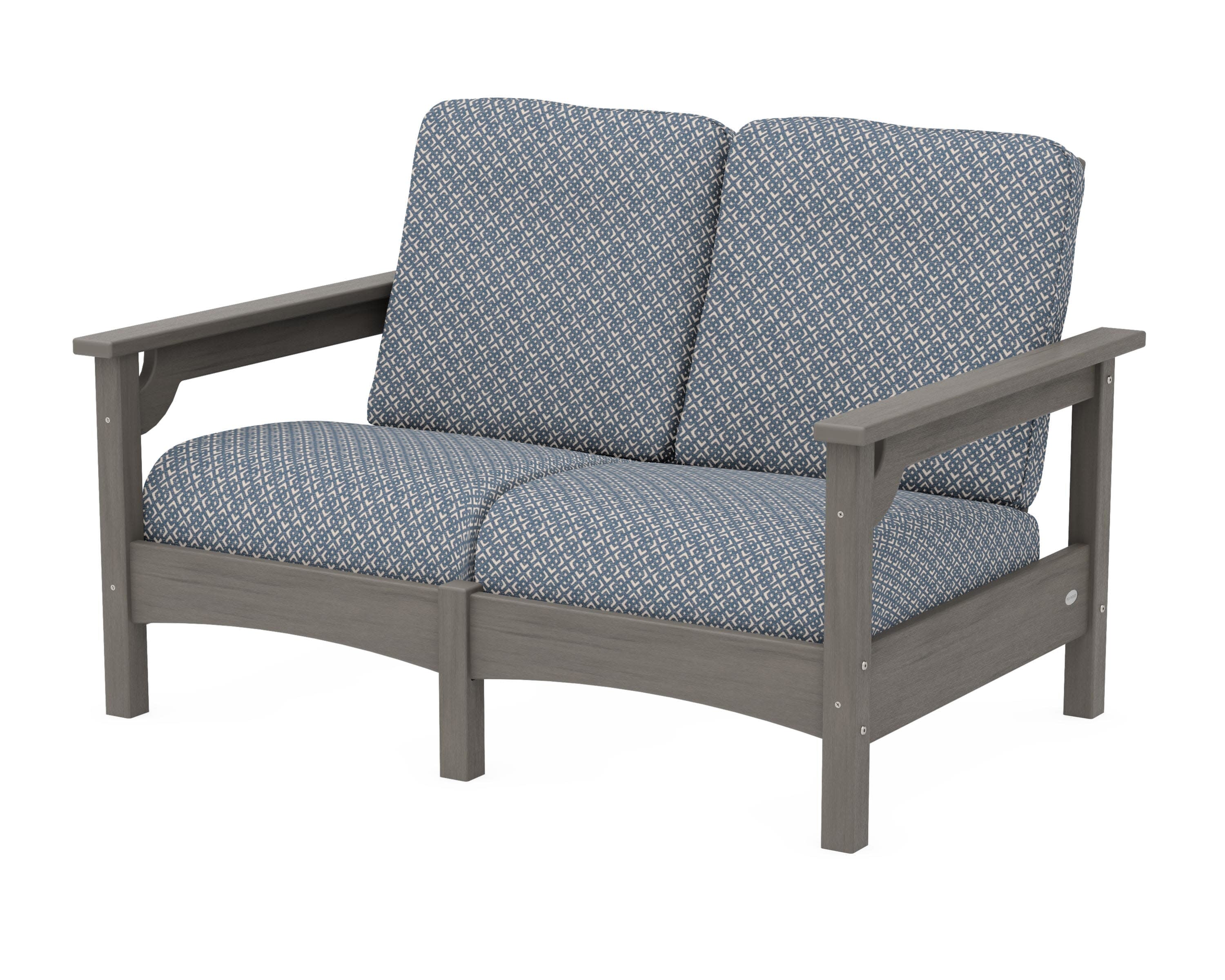 Club Loveseat in Driftwood / Hopscotch