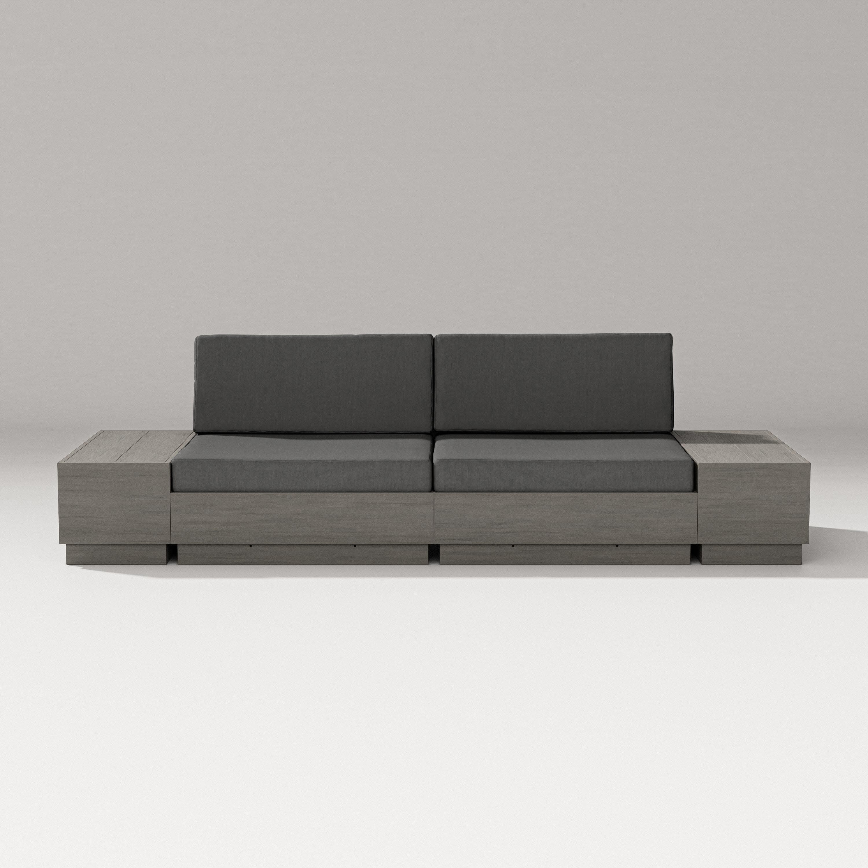 Elevate 4-Piece Loveseat Sectional in Driftwood / Spectrum Carbon