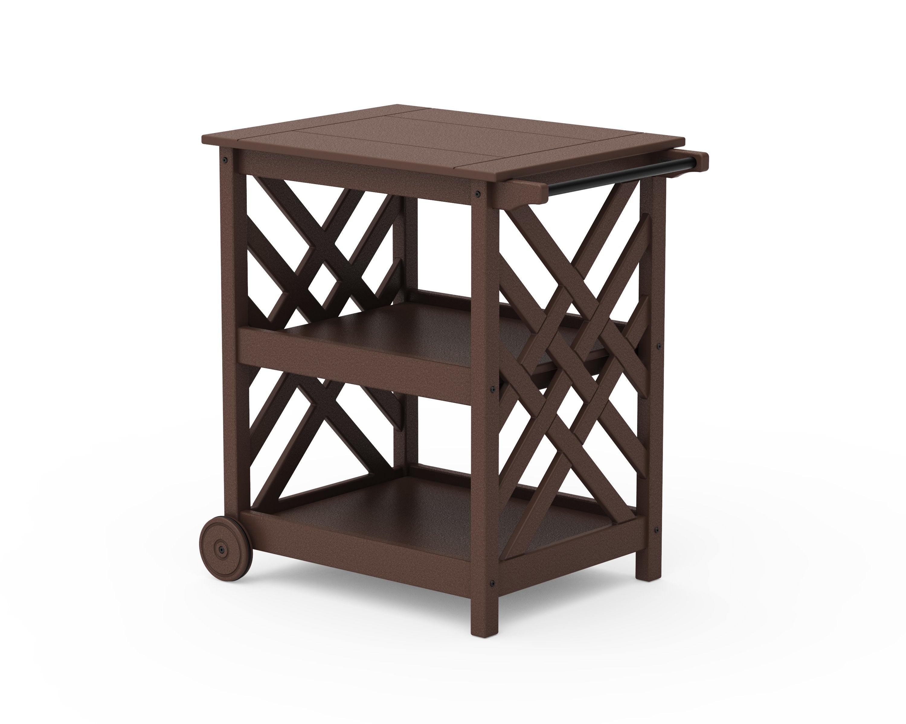 Wovendale Bar Cart in Mahogany