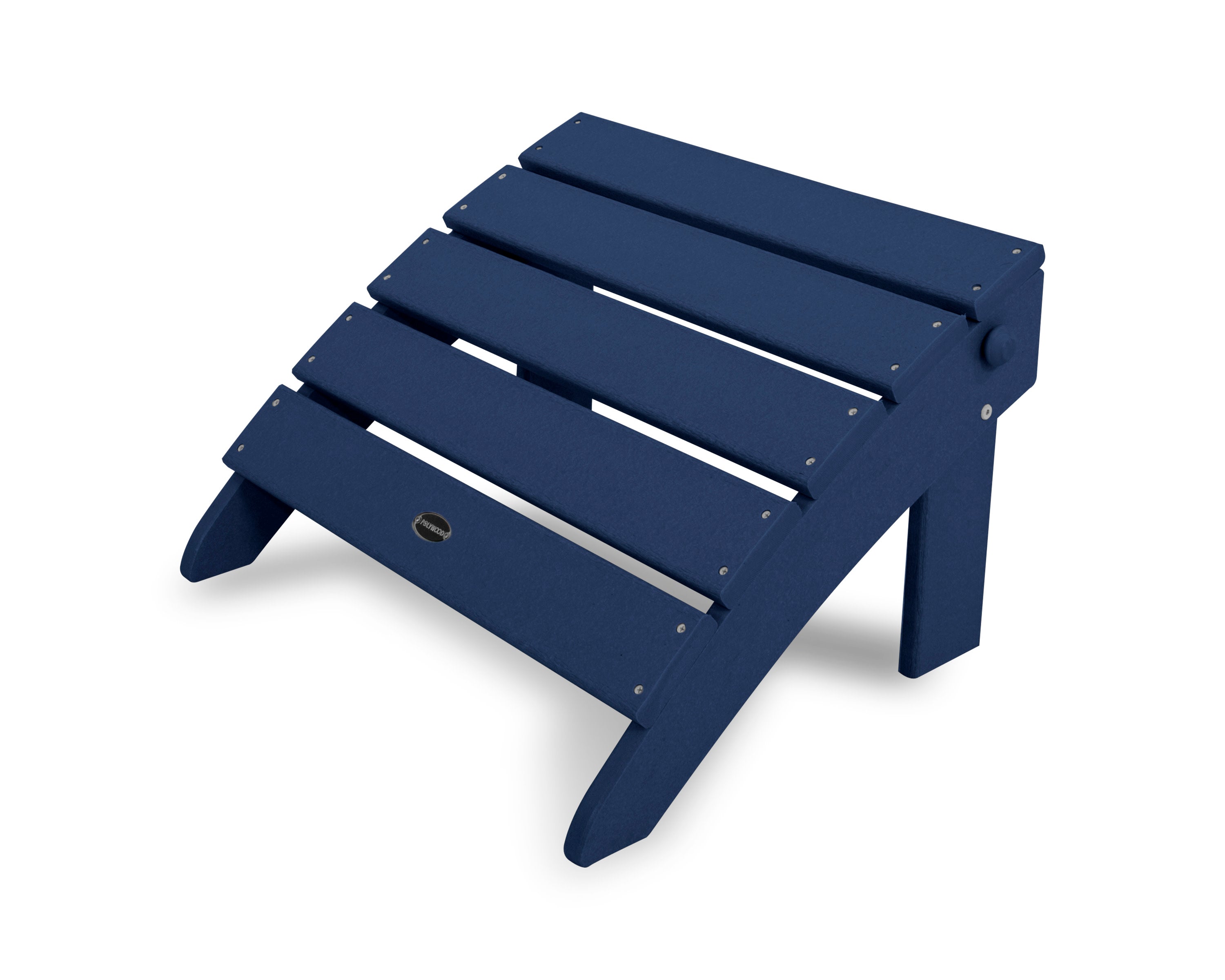 Classic Oversized Adirondack Folding Ottoman in Navy