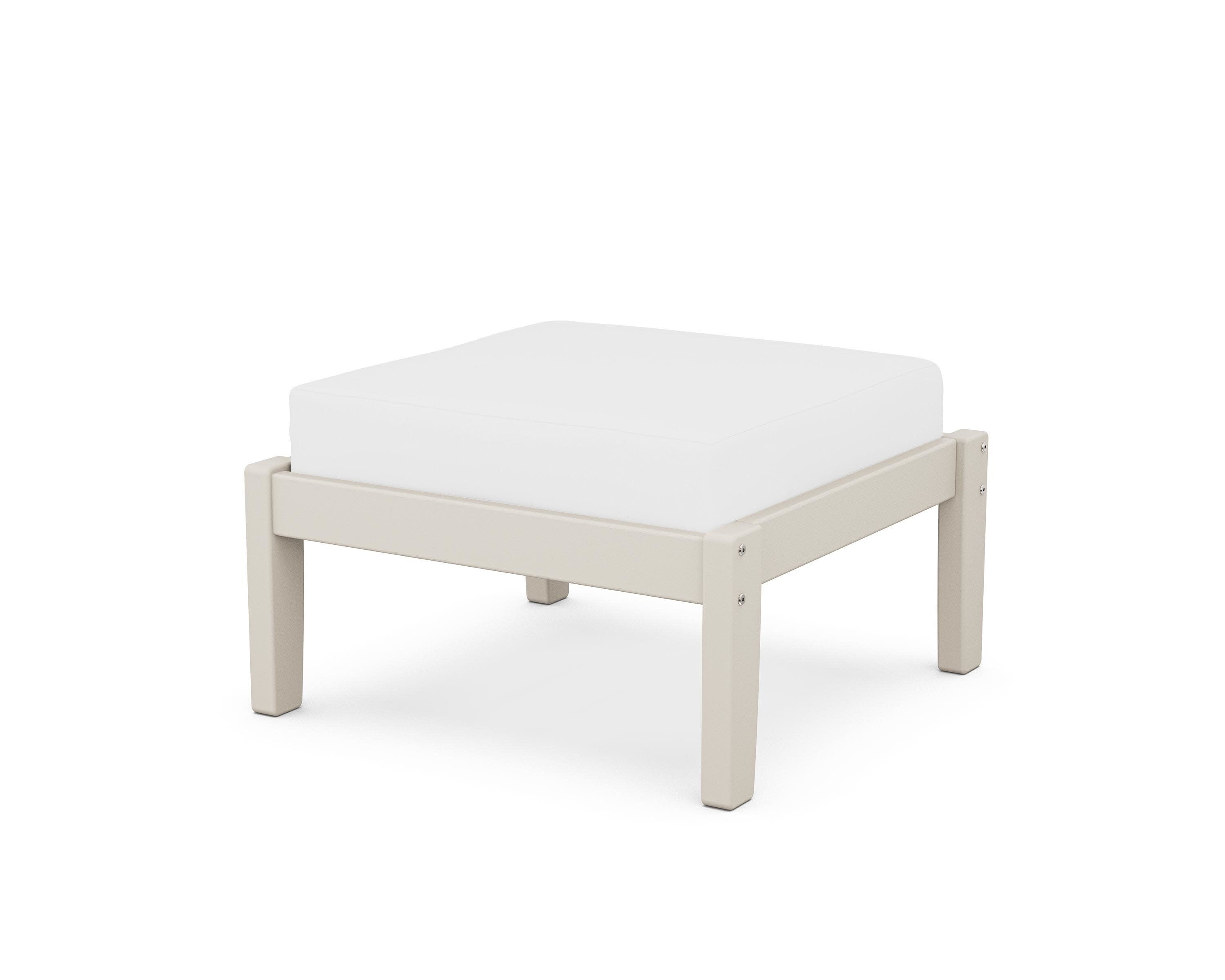 Deep Seating Ottoman in Sand / Natural