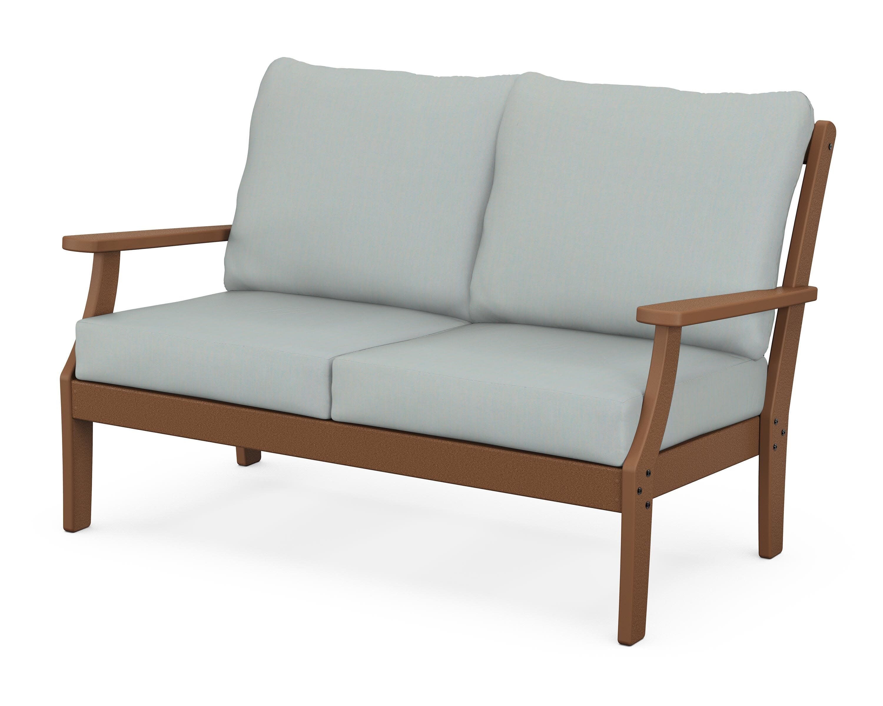 Braxton Deep Seating Loveseat in Teak / Spa