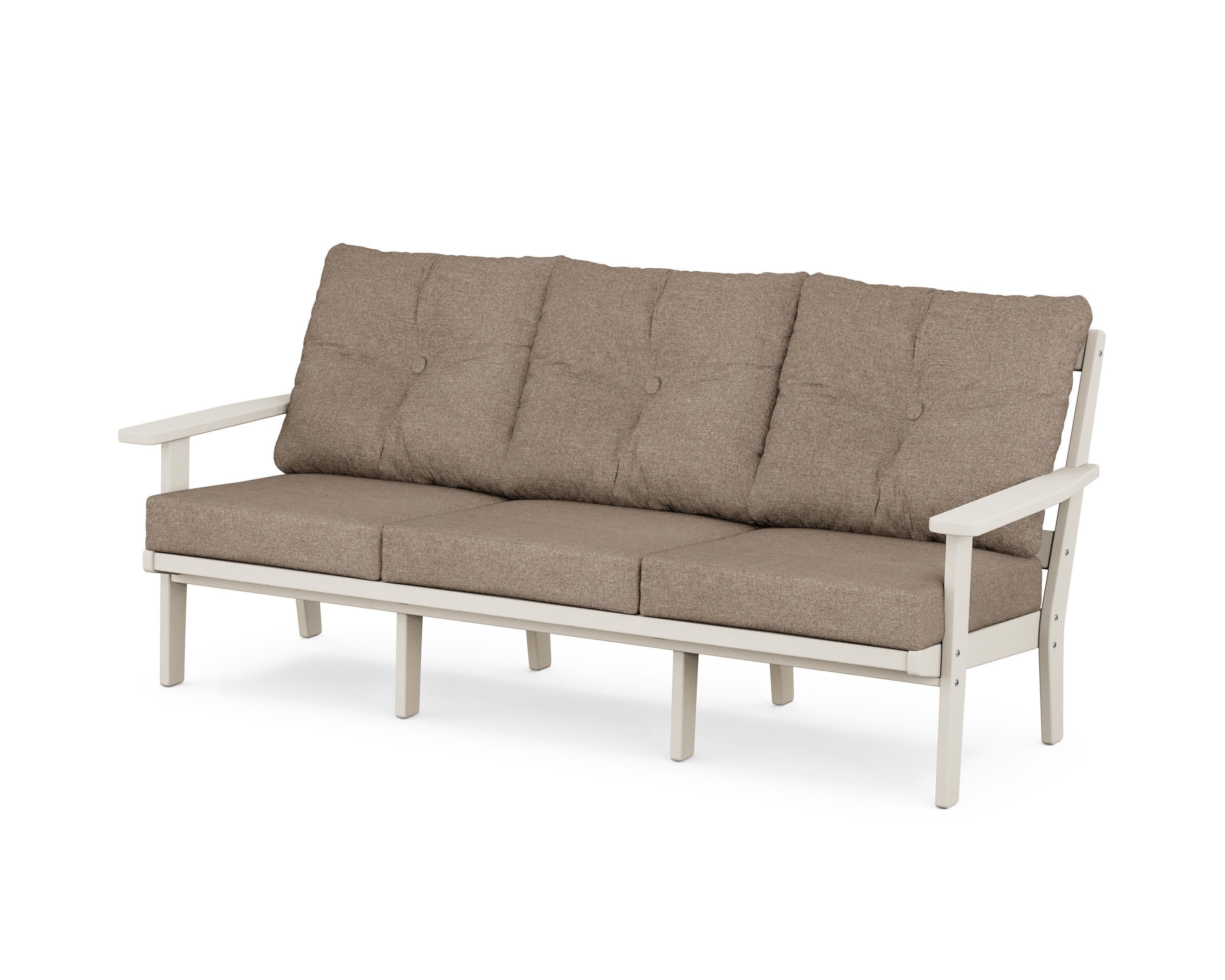 PrairieDeep Seating Sofa in Sand / Spiced Burlap