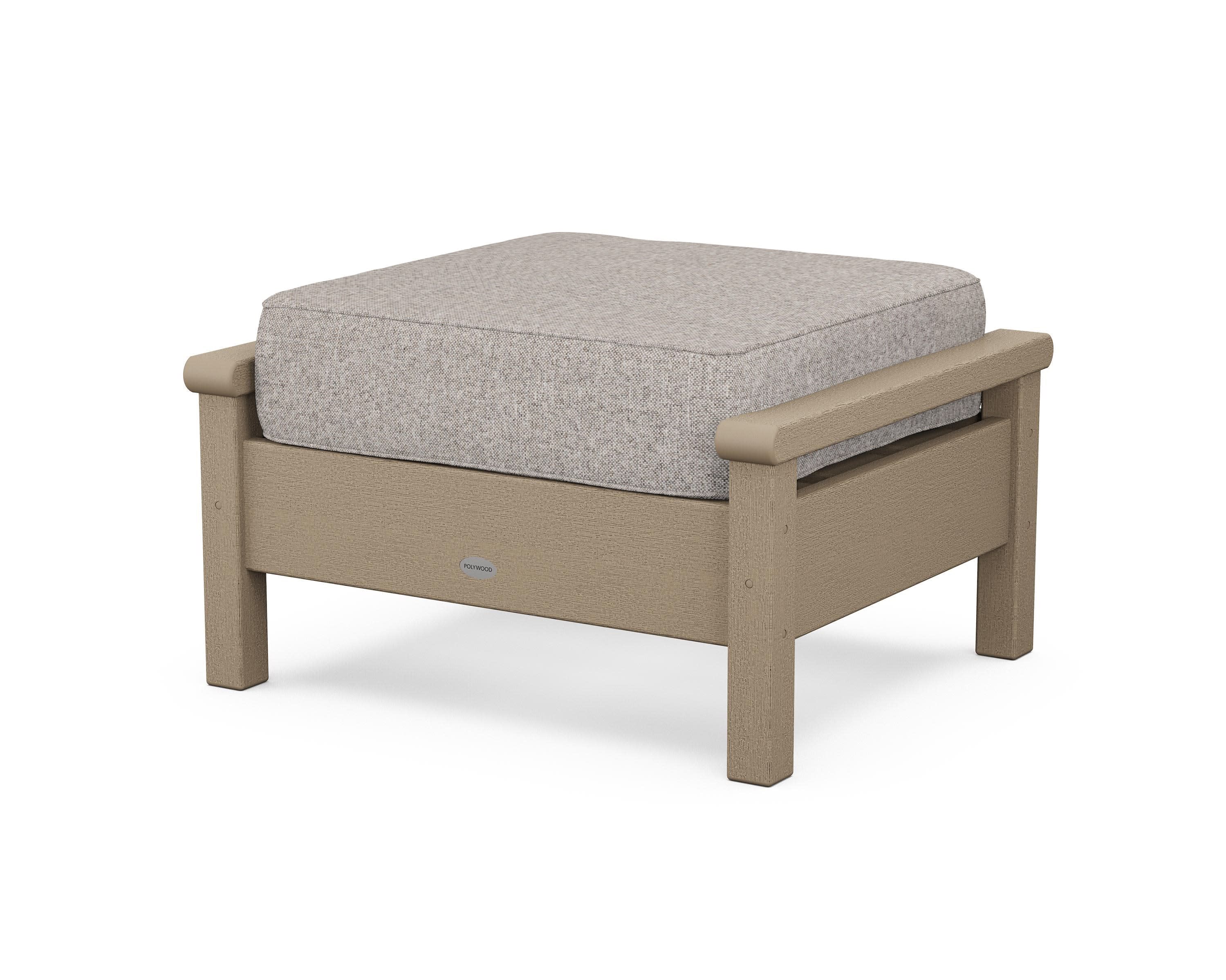 Harbour Deep Seating Ottoman in Vintage Sahara / Weathered Tweed