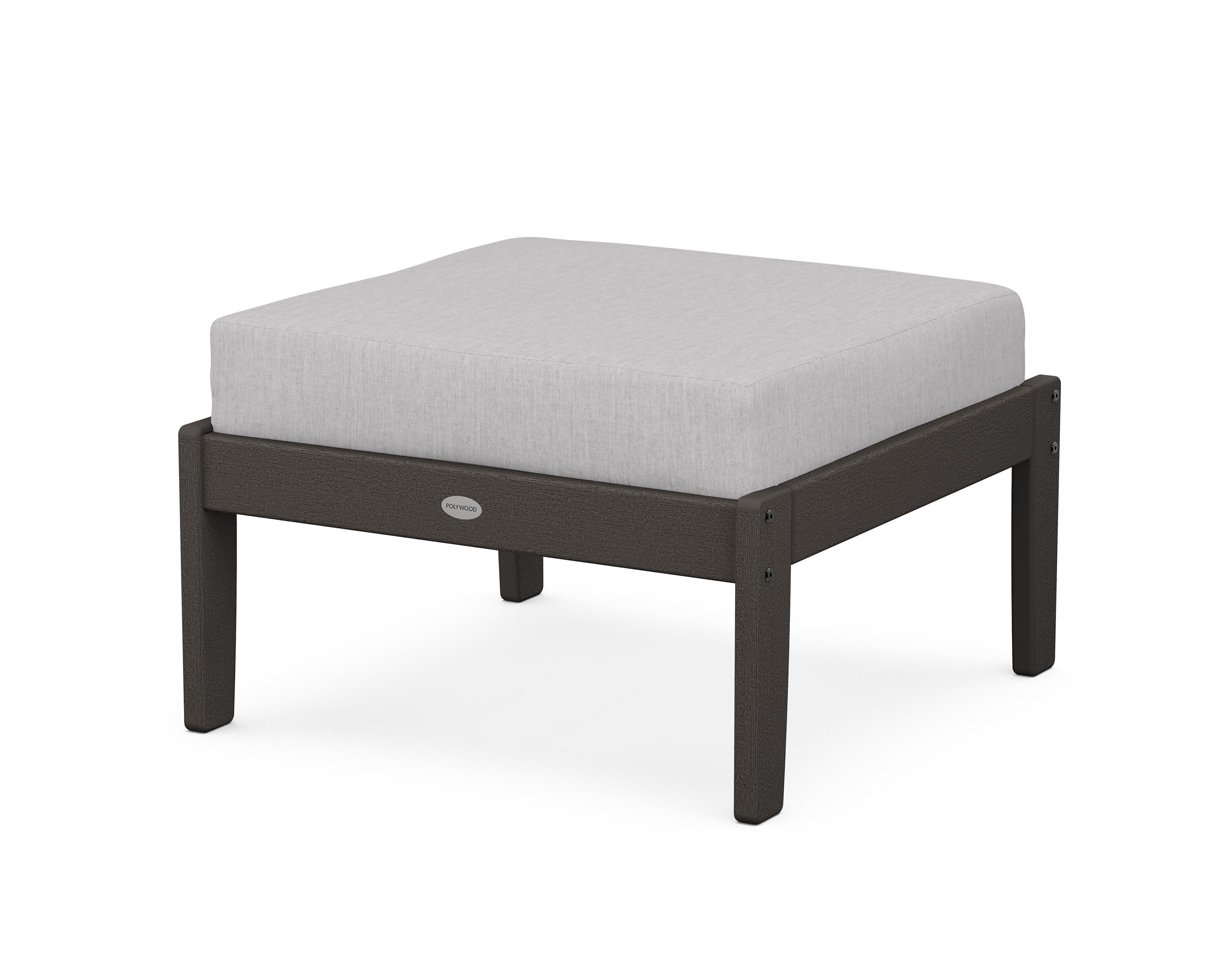 Braxton Deep Seating Ottoman in Vintage Coffee / Granite