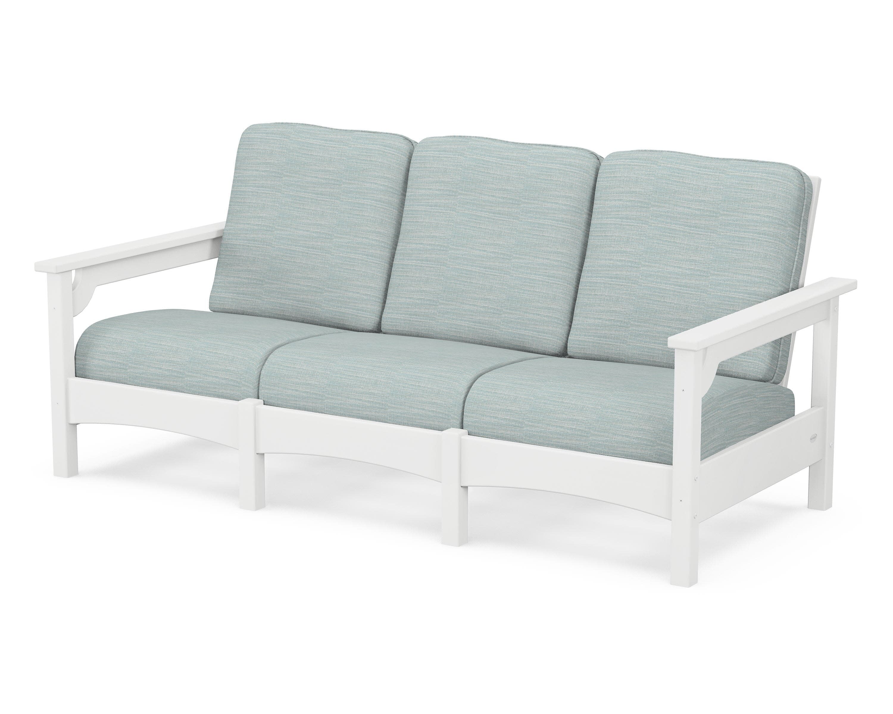 Club Sofa in White / Soothe Mist