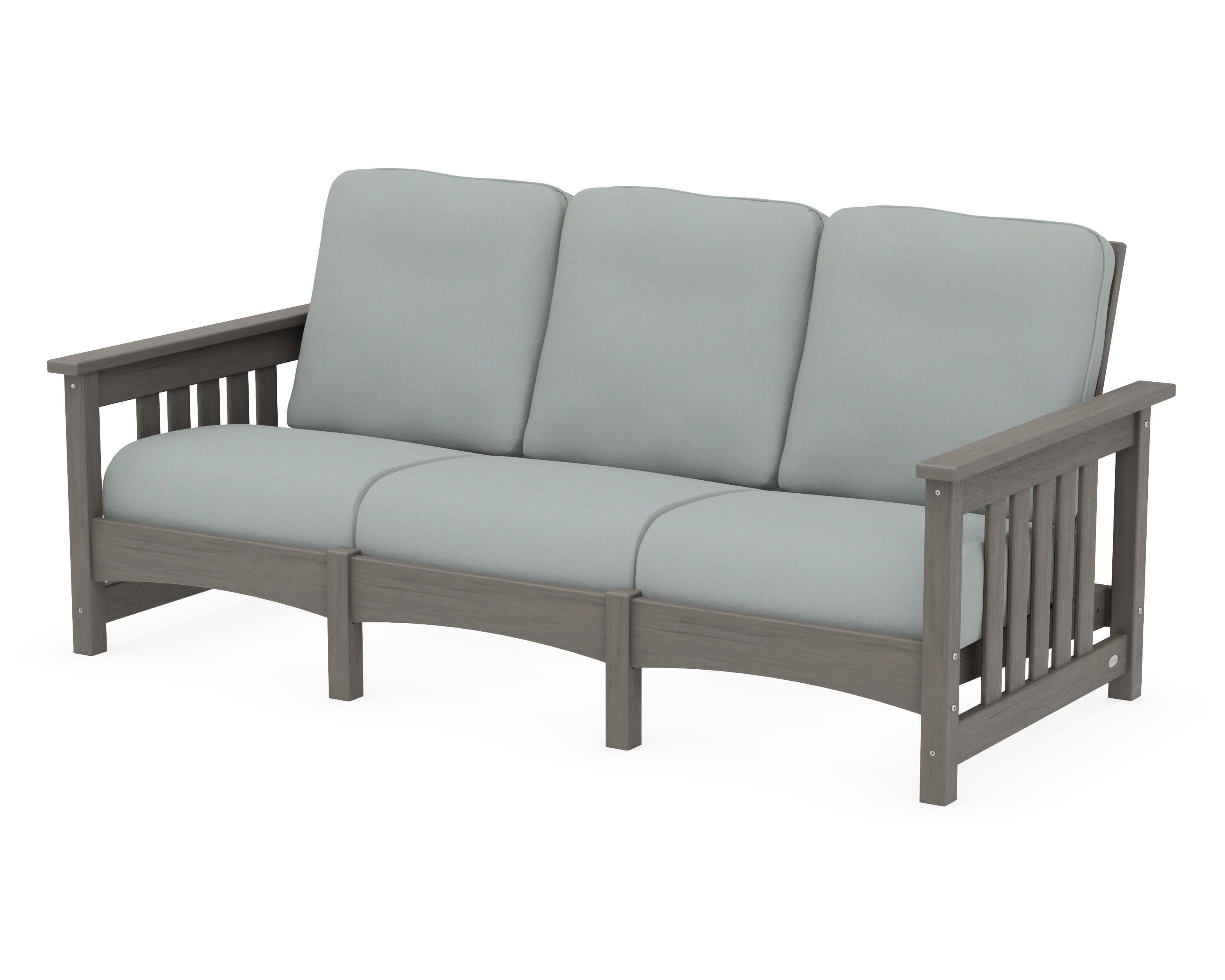 Club Mission Sofa in Driftwood / Spa