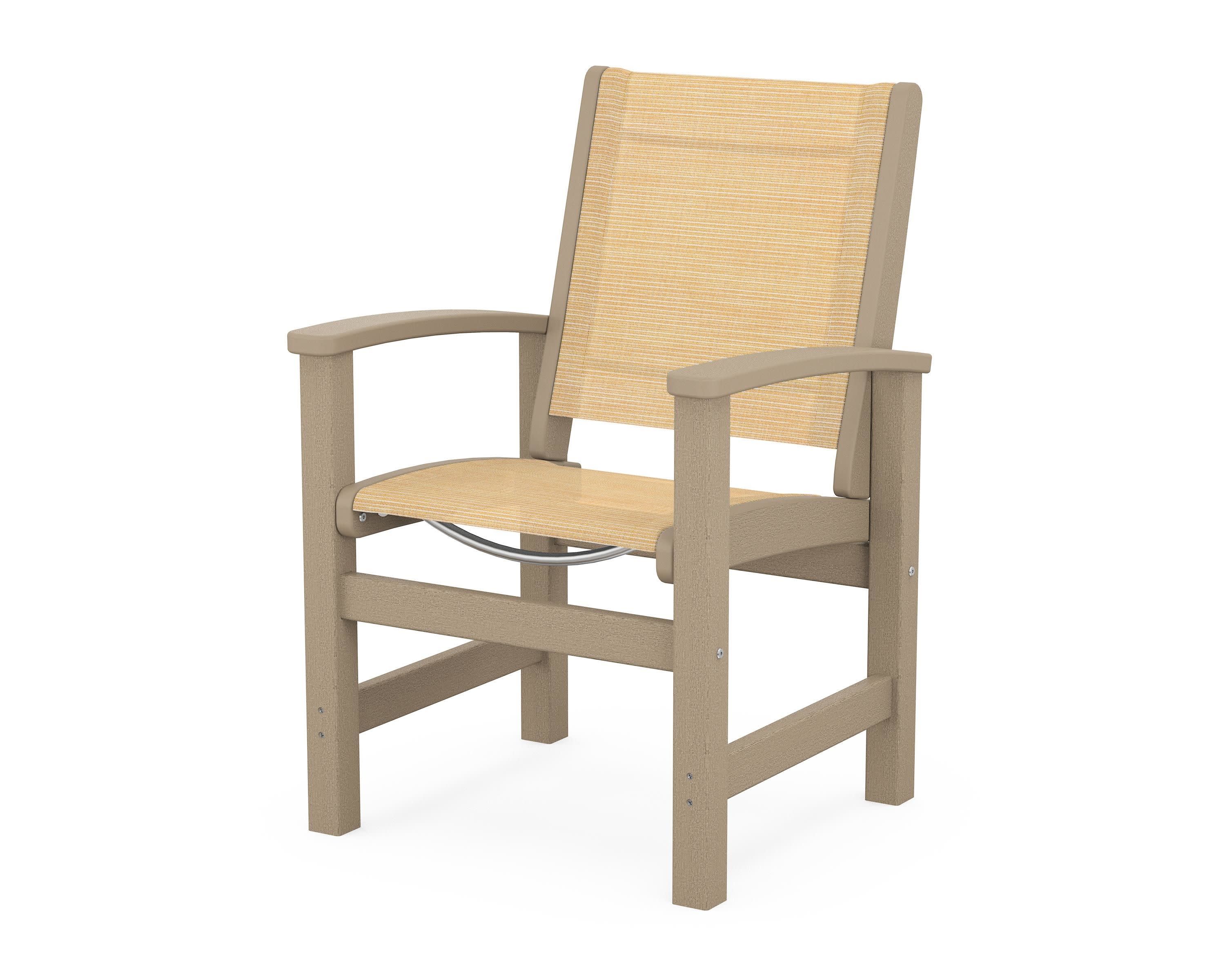 Coastal Dining Chair in Vintage Sahara / Dupioni Apricot Sling