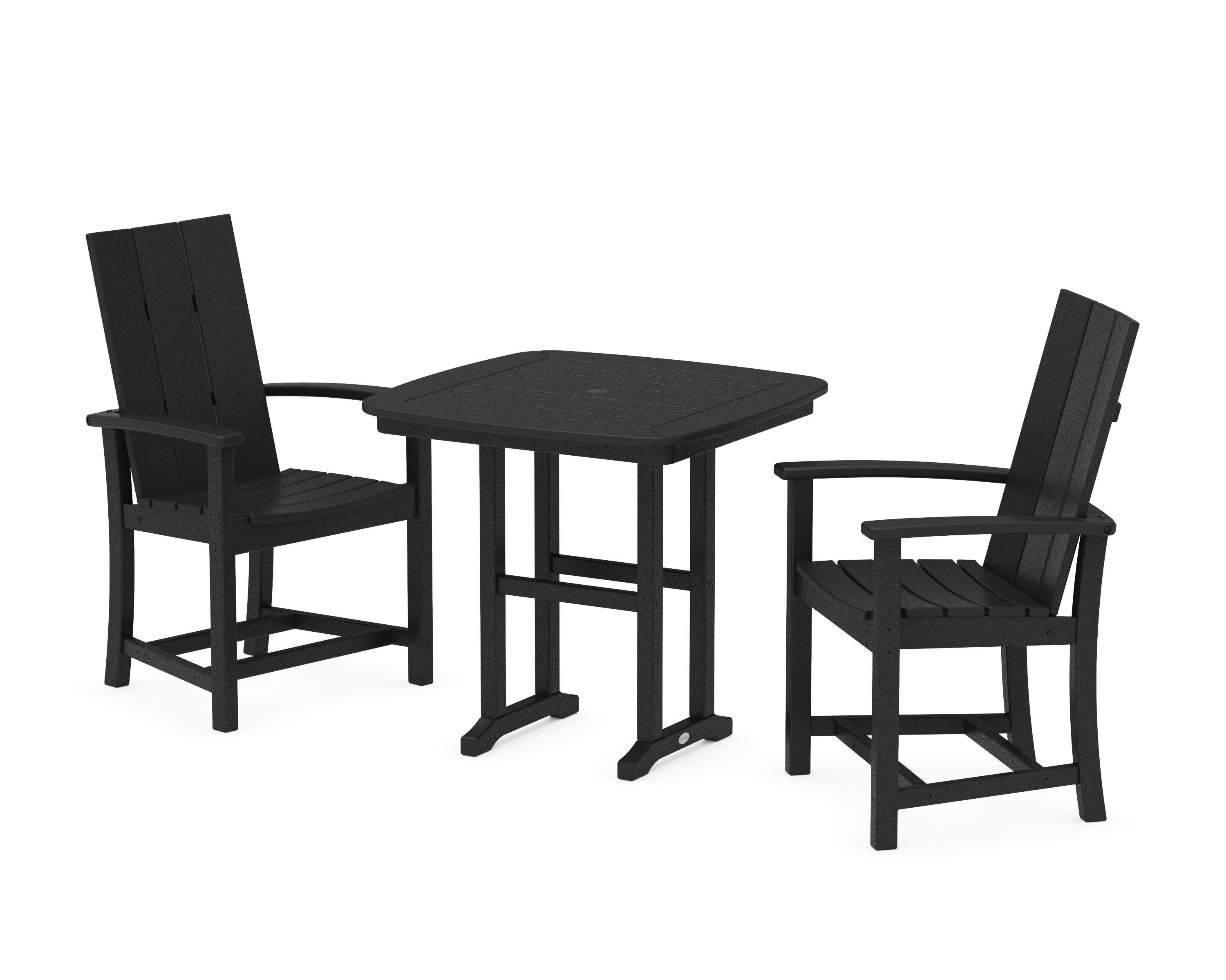 Modern Adirondack 3-Piece Dining Set in Black