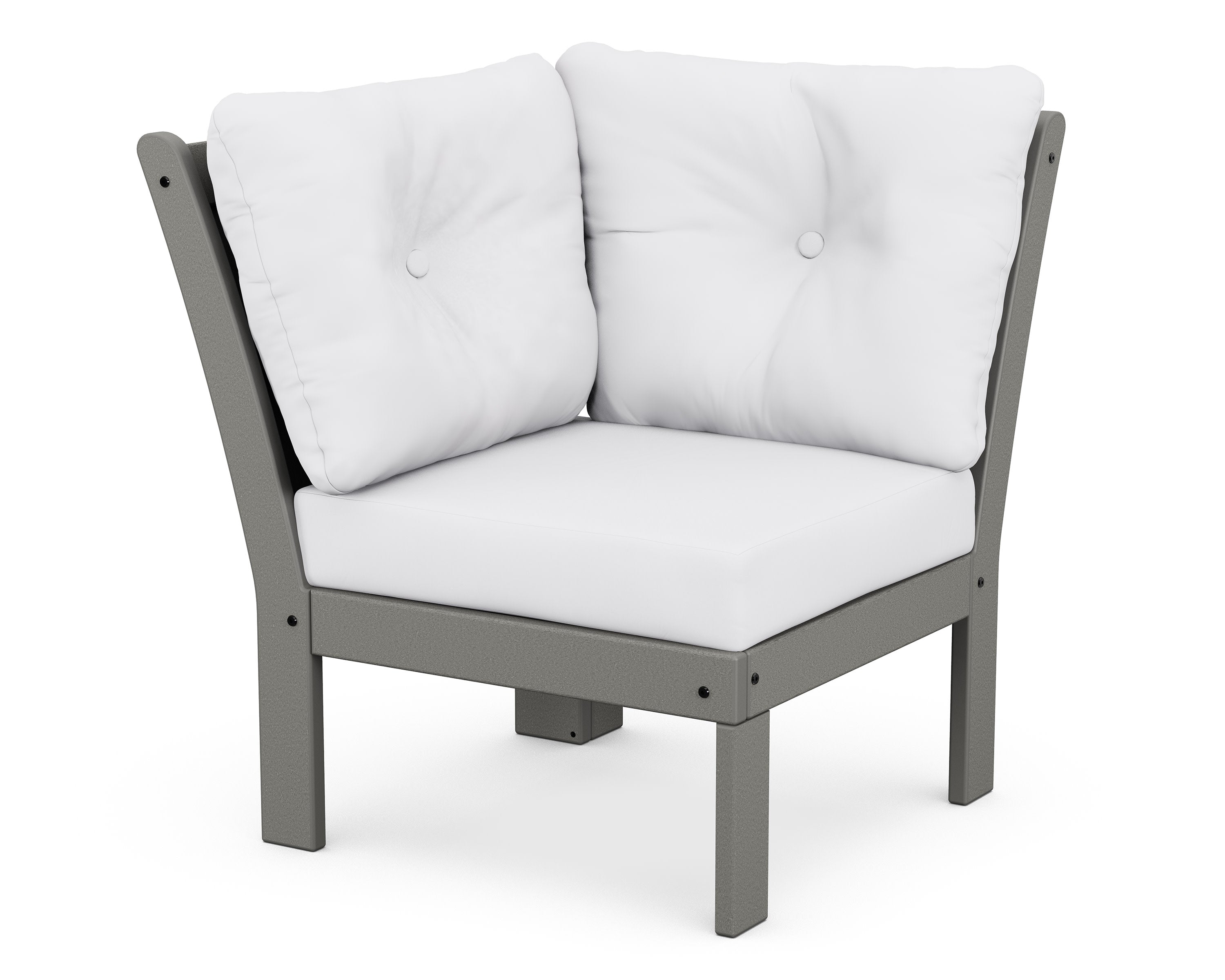 Vineyard Modular Corner Chair in Slate Grey / Natural