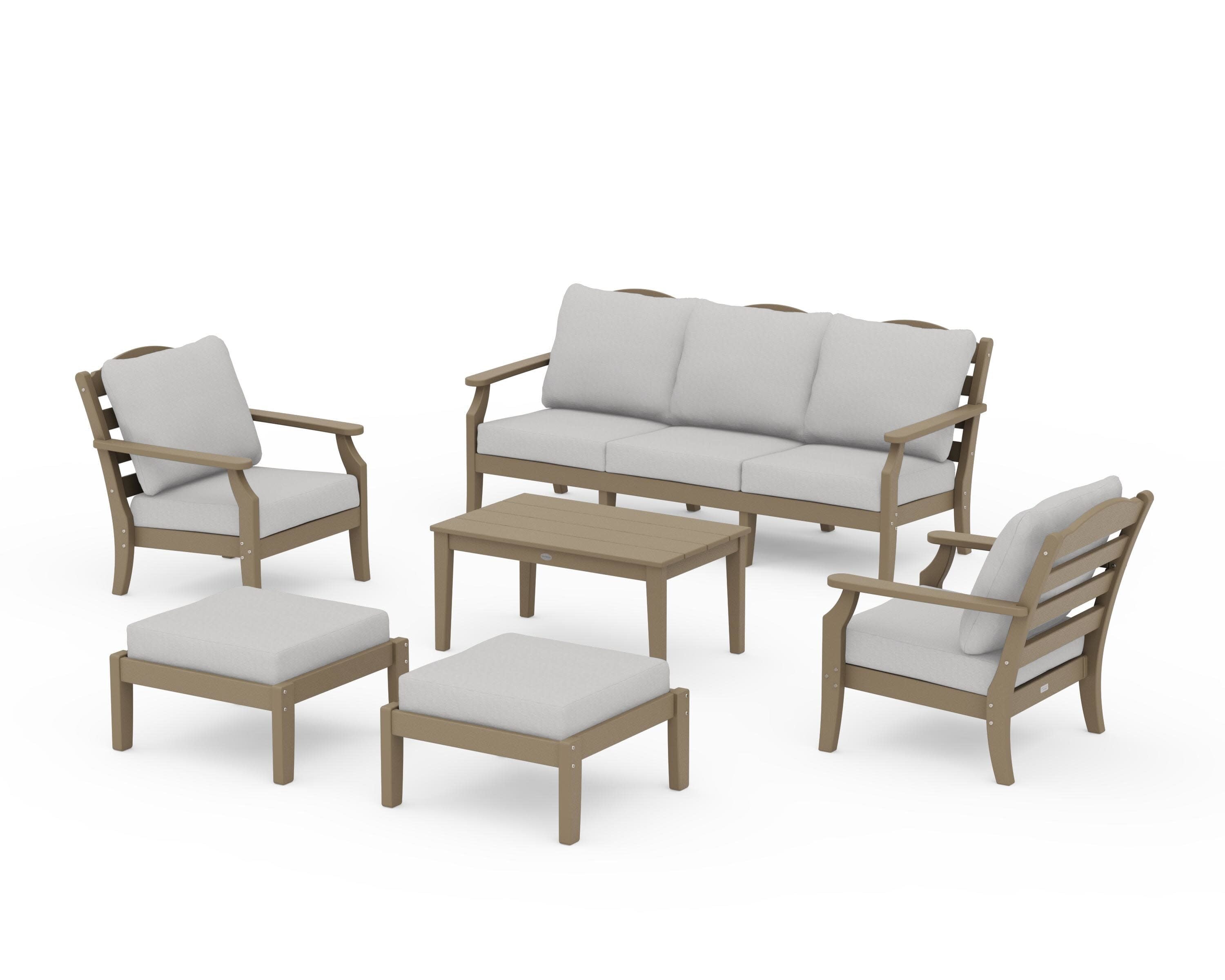 Savannah 6-Piece Lounge Sofa Set in Vintage Sahara / Diamond in the Rough