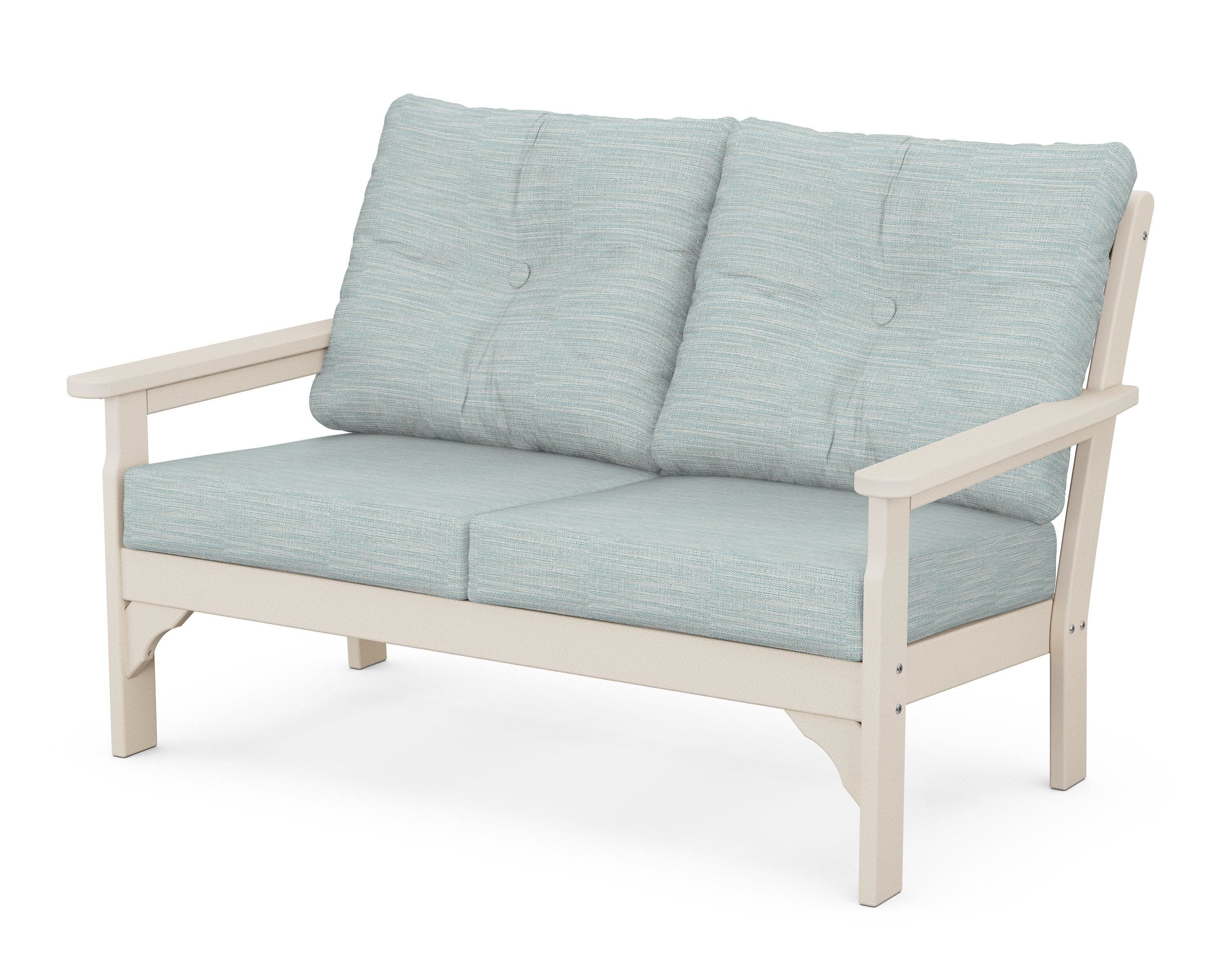 Vineyard Deep Seating Loveseat in Sand / Soothe Mist