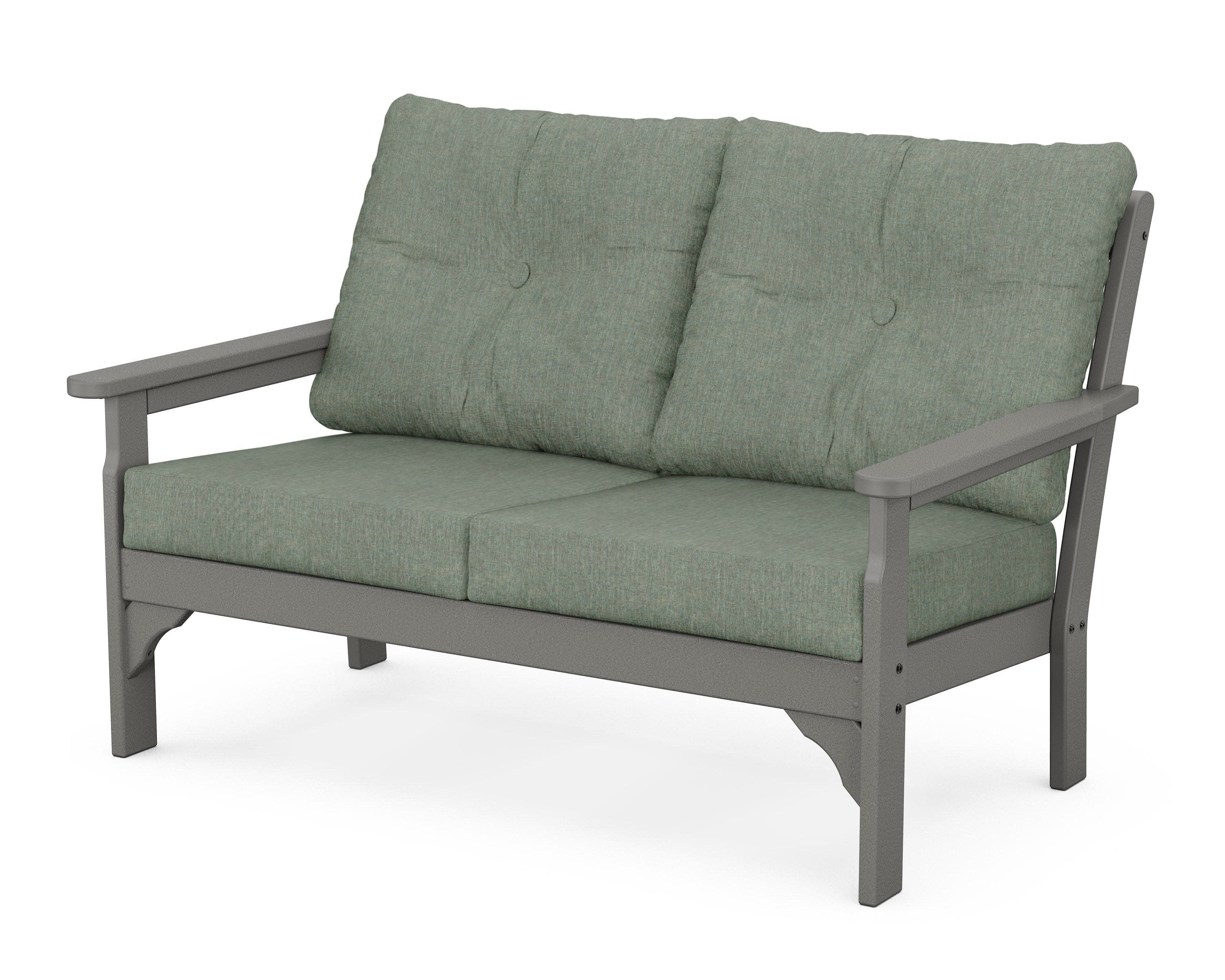 Vineyard Deep Seating Loveseat in Slate Grey / Cast Sage