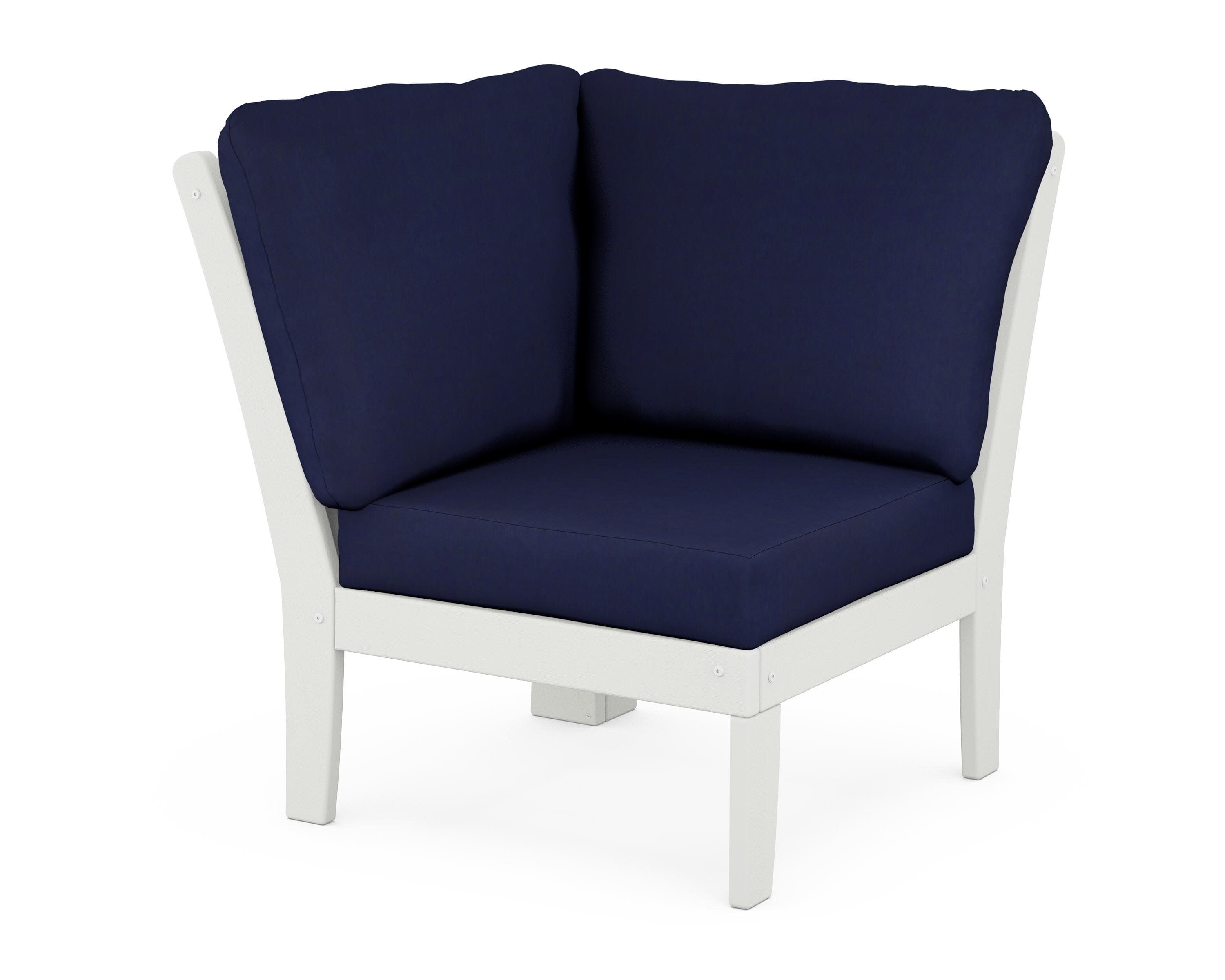 Braxton Modular Corner Chair in Vintage White / Navy