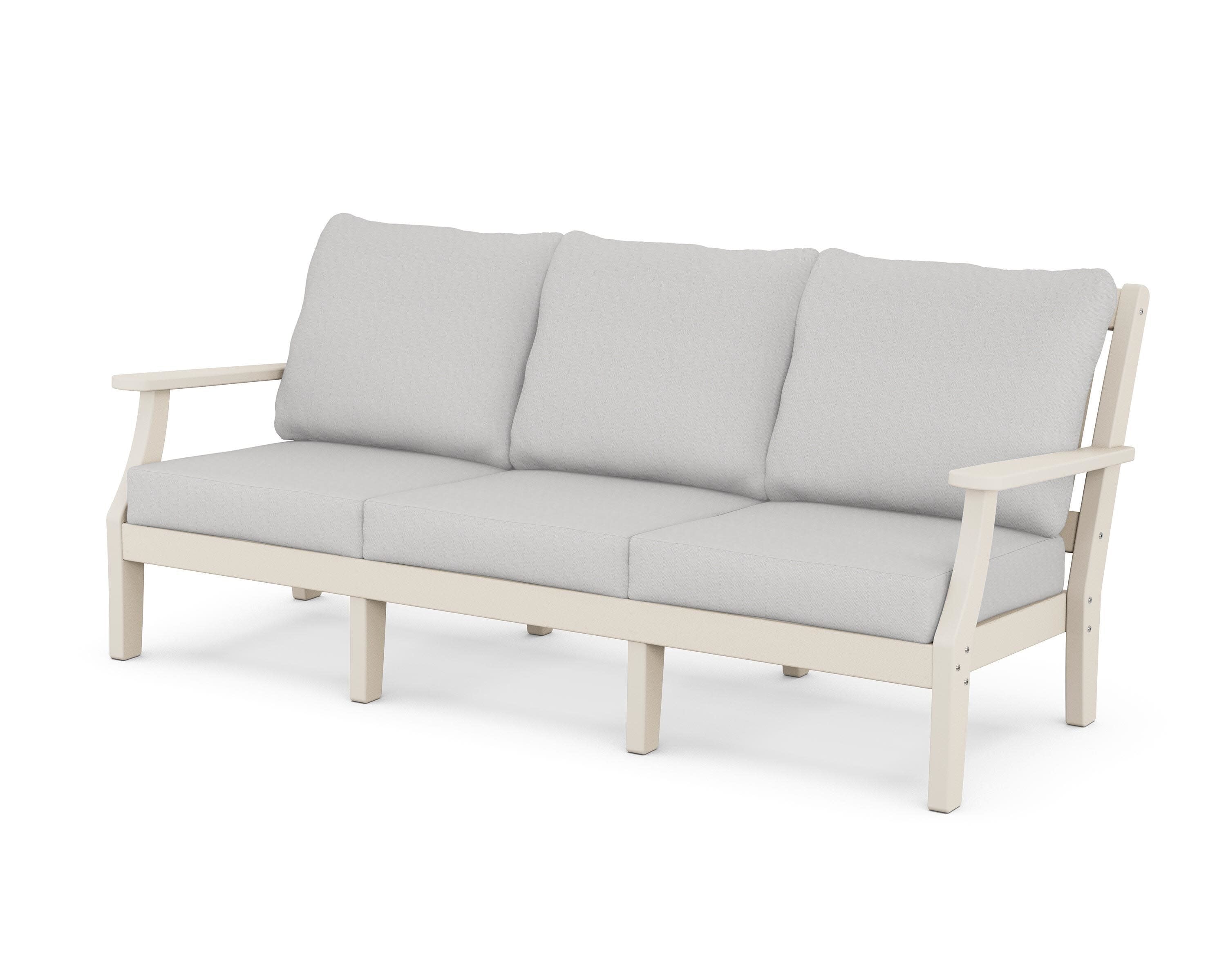 Chinoiserie Deep Seating Sofa in Sand / Diamond in the Rough