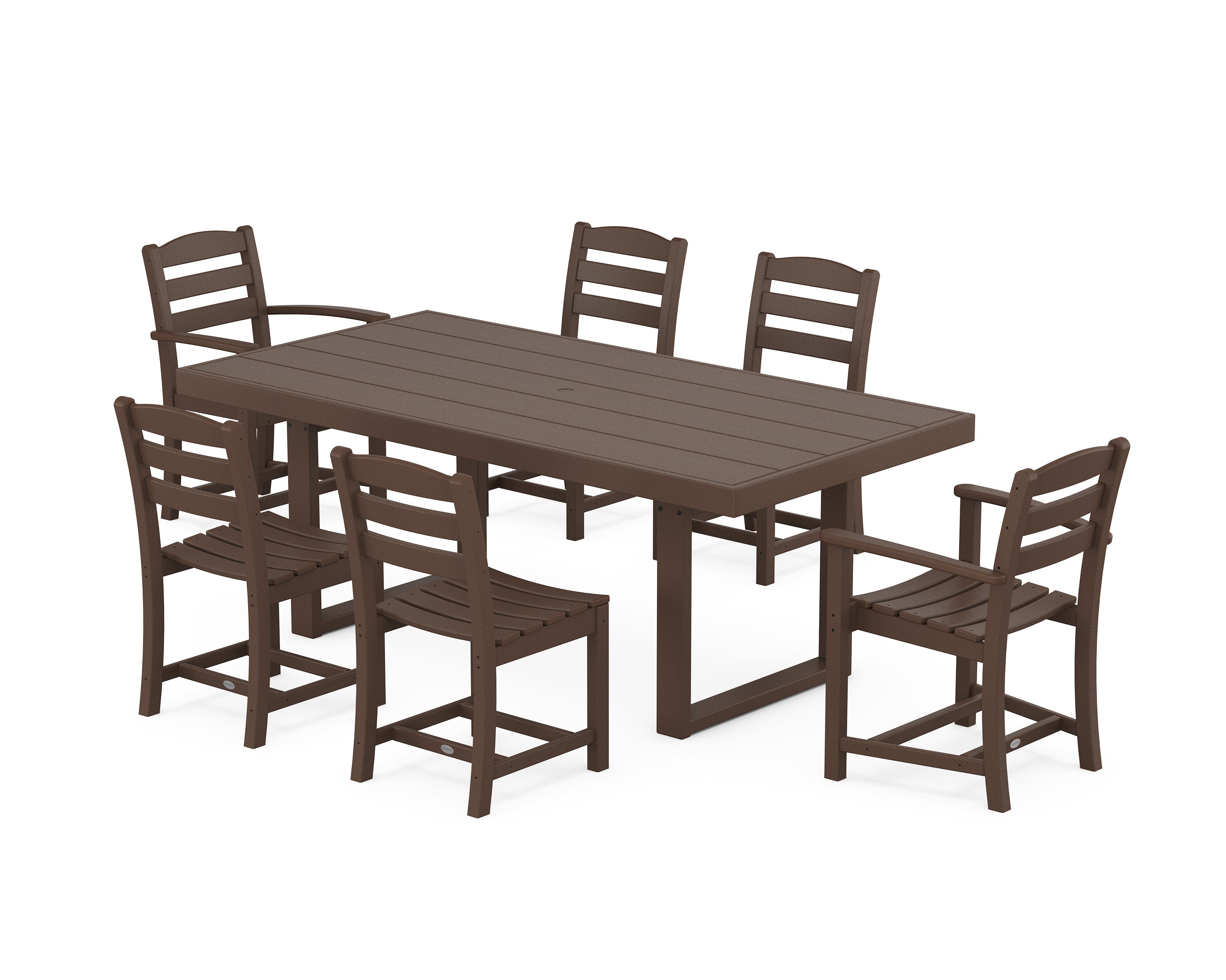 La Casa Caf 7-Piece Dining Set in Mahogany
