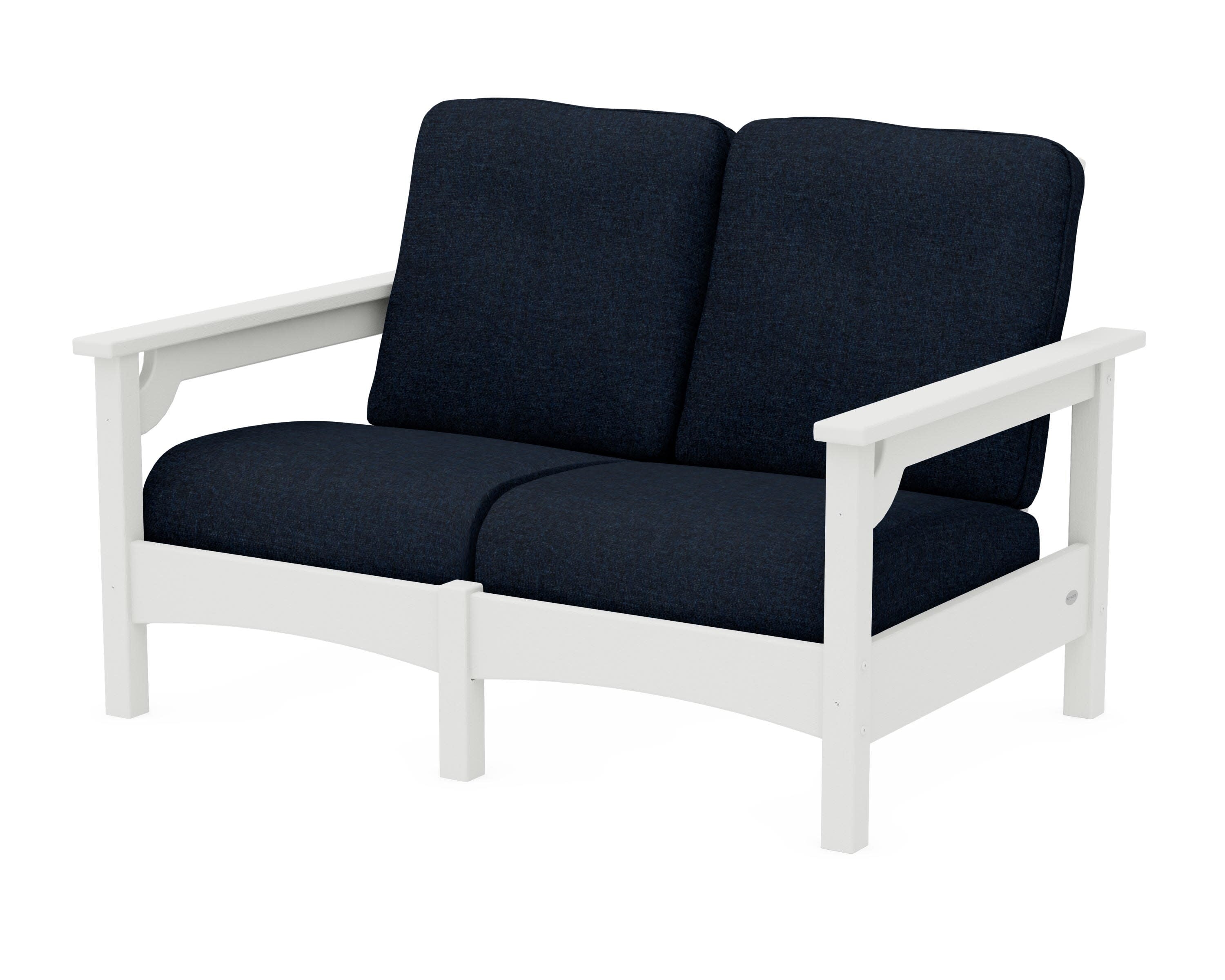 Club Loveseat in Vintage White / Marine Indigo