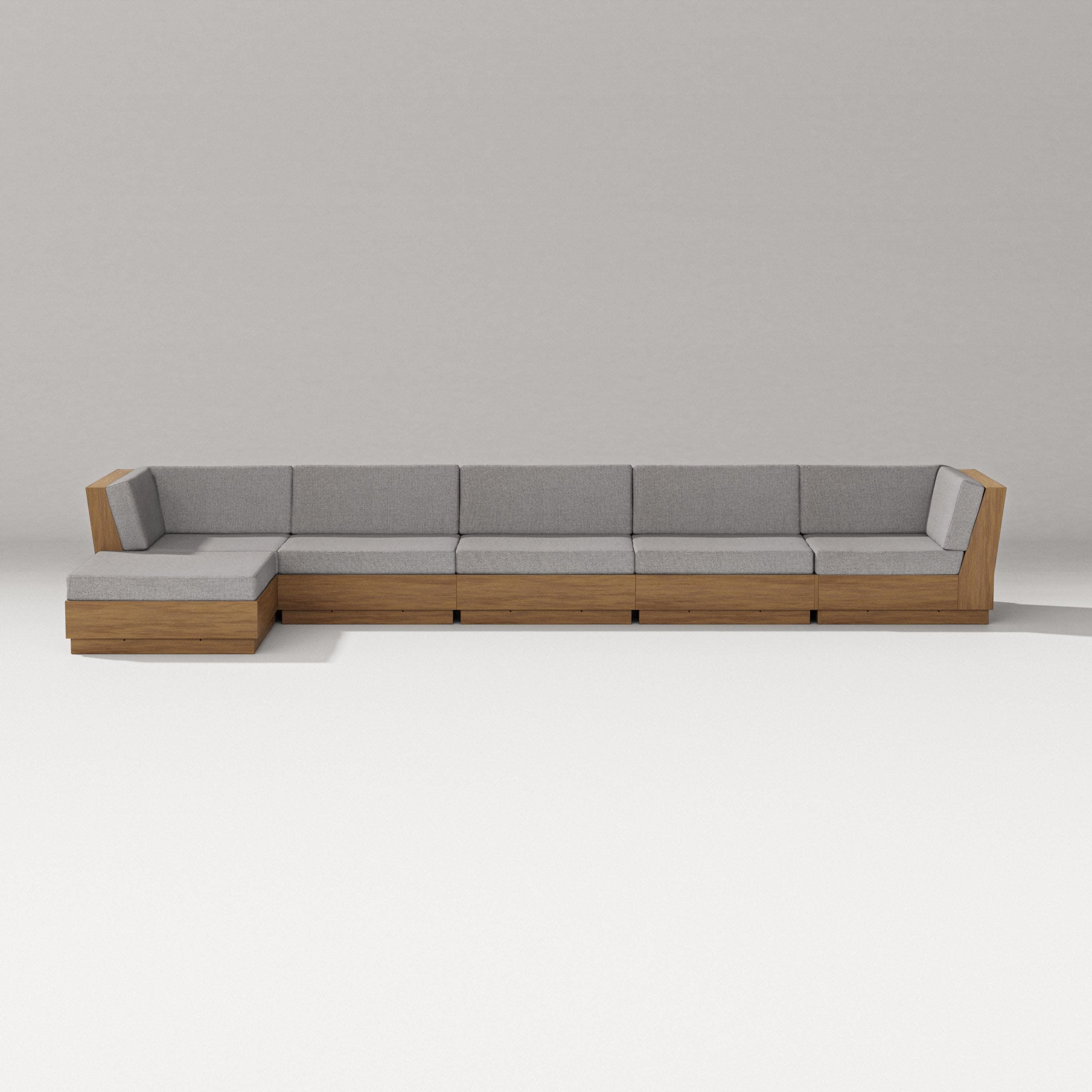 Elevate 6-Piece Chaise Sectional in Natural / Grey Mist