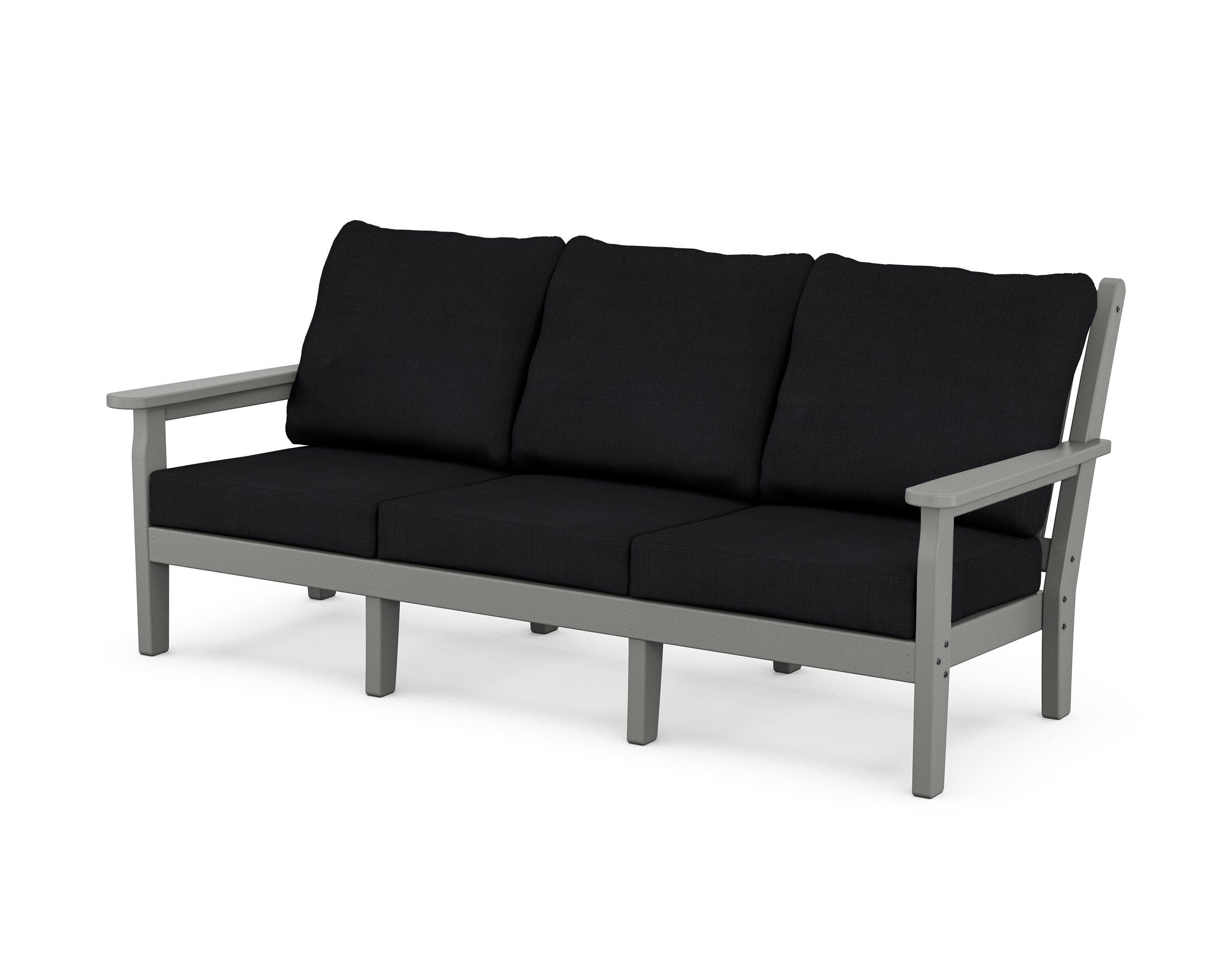 Chippendale Deep Seating Sofa in Slate Grey / Midnight Linen