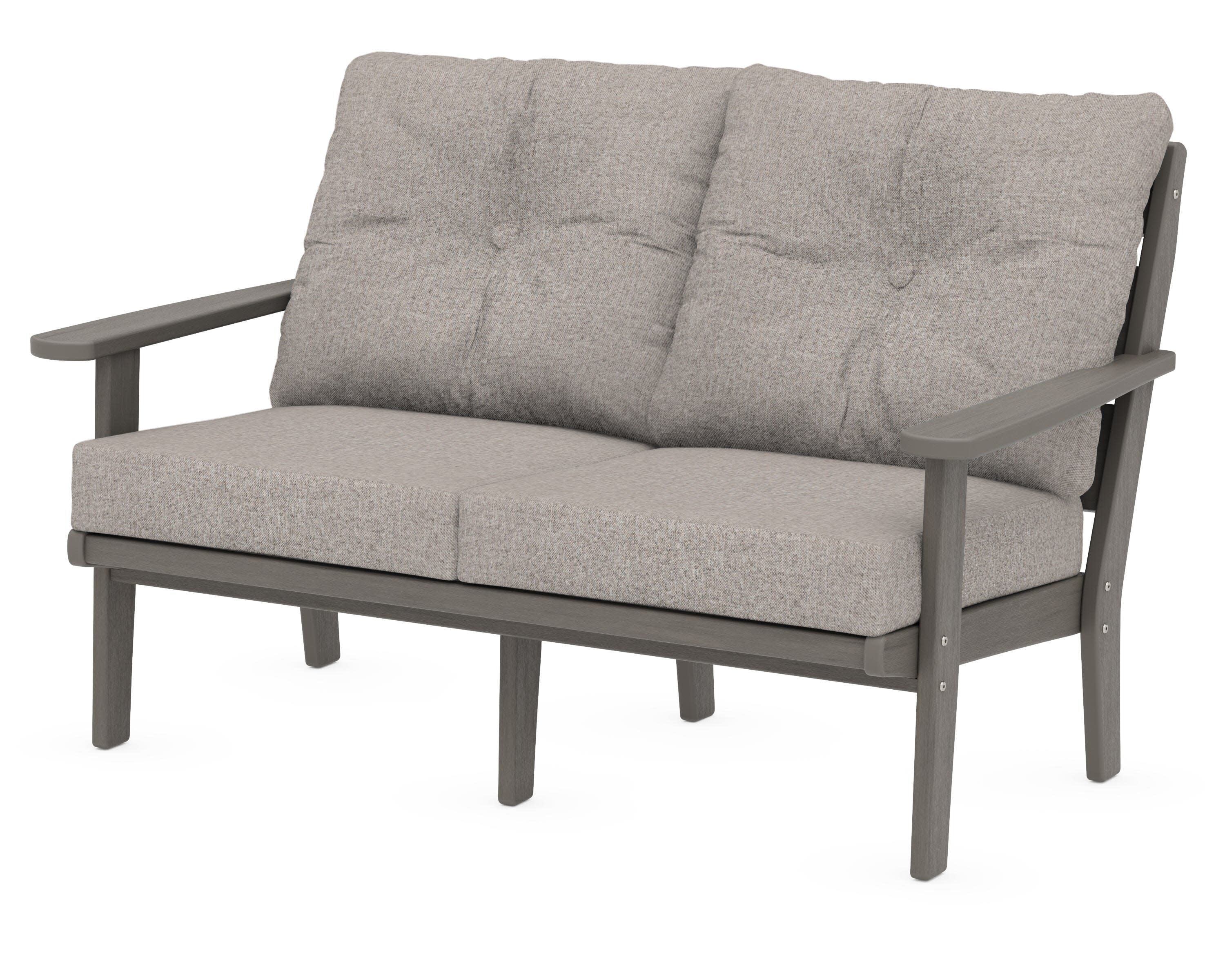 Lakeside Deep Seating Loveseat in Driftwood / Weathered Tweed