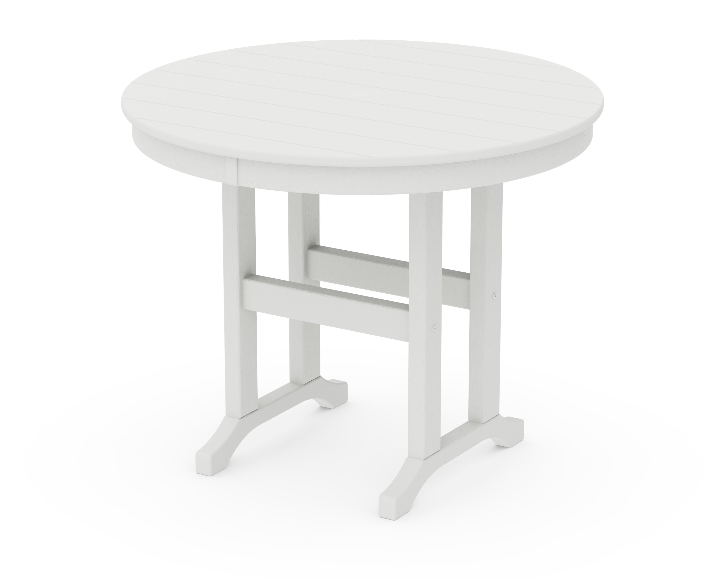 36" Round Farmhouse Dining Table in Vintage White