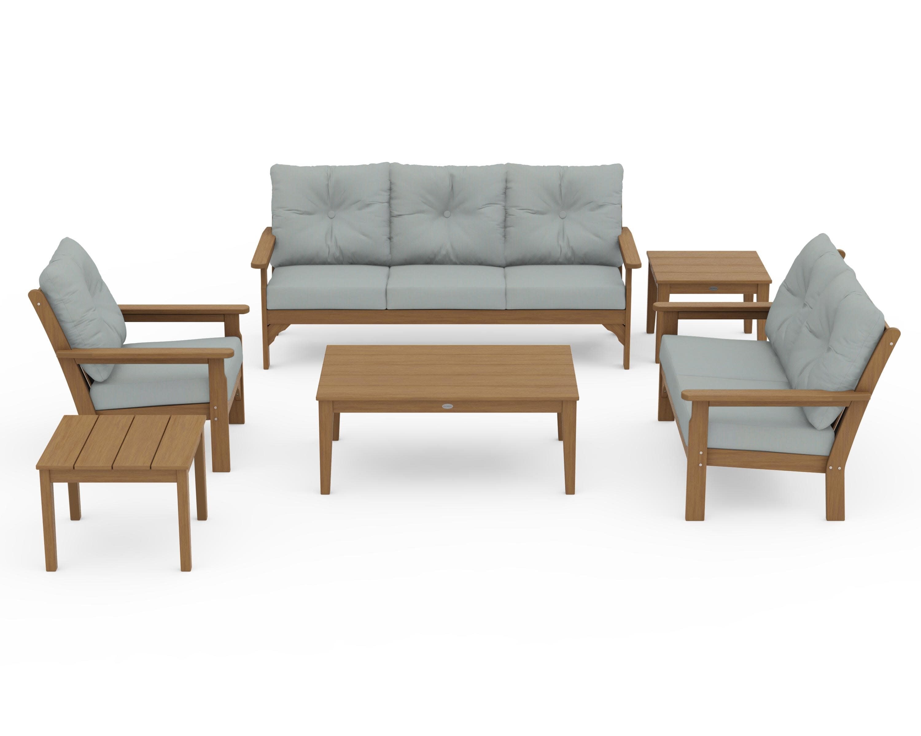 Vineyard 6-Piece Deep Seating Set in Natural / Spa