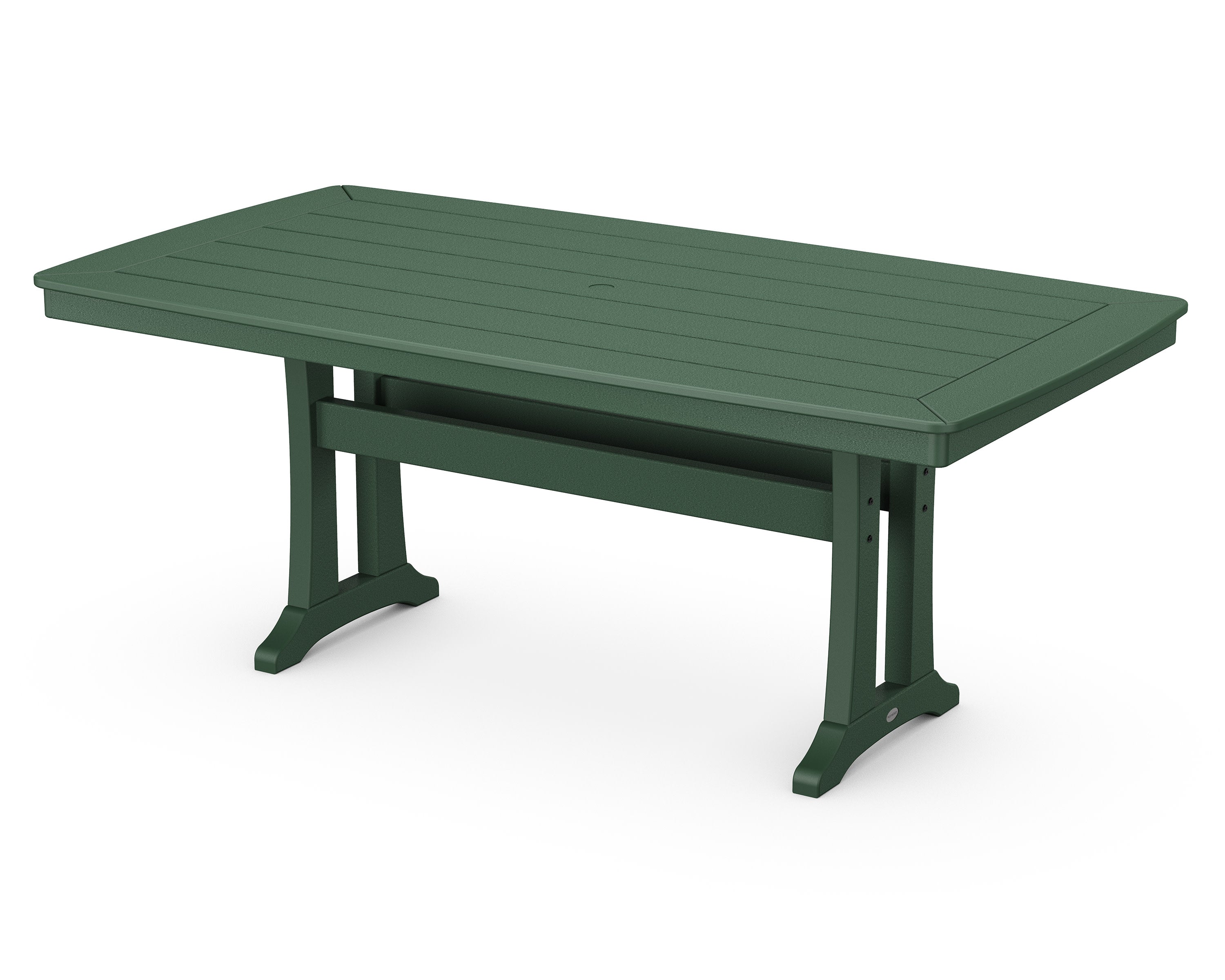 Nautical Trestle 38" x 73" Dining Table in Green