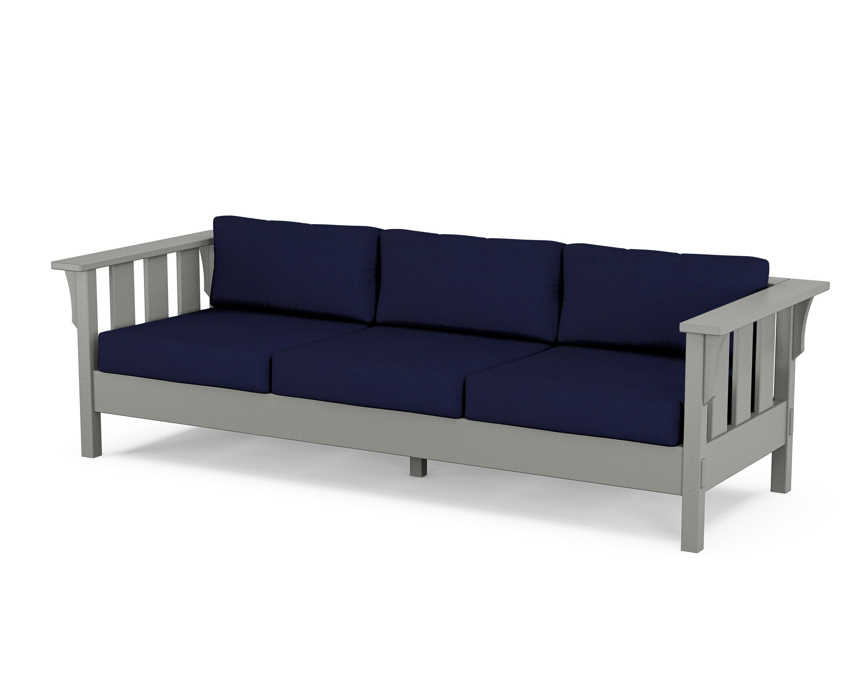 Acadia Deep Seating Sofa in Slate Grey / Navy