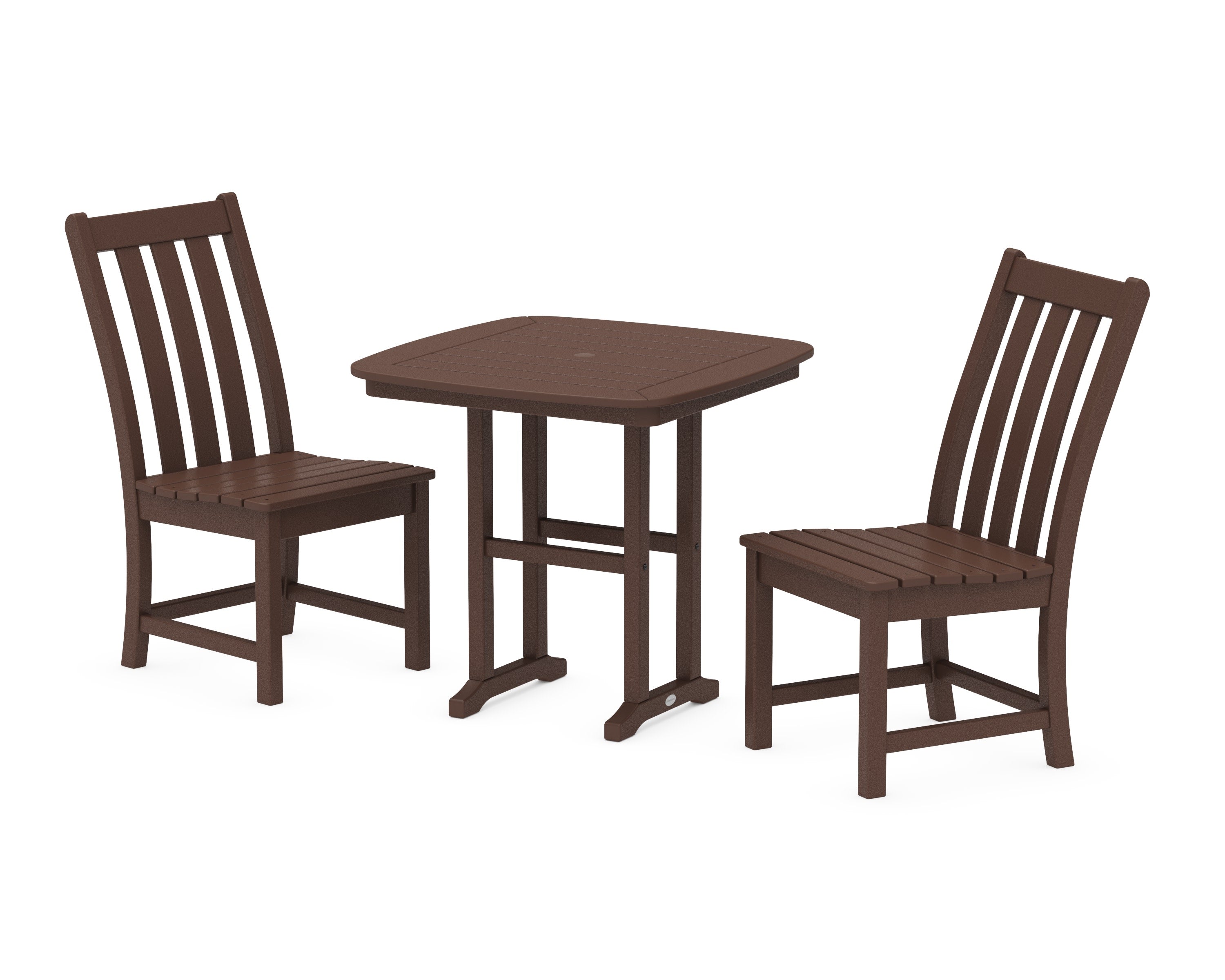 Vineyard Side Chair 3-Piece Dining Set in Mahogany