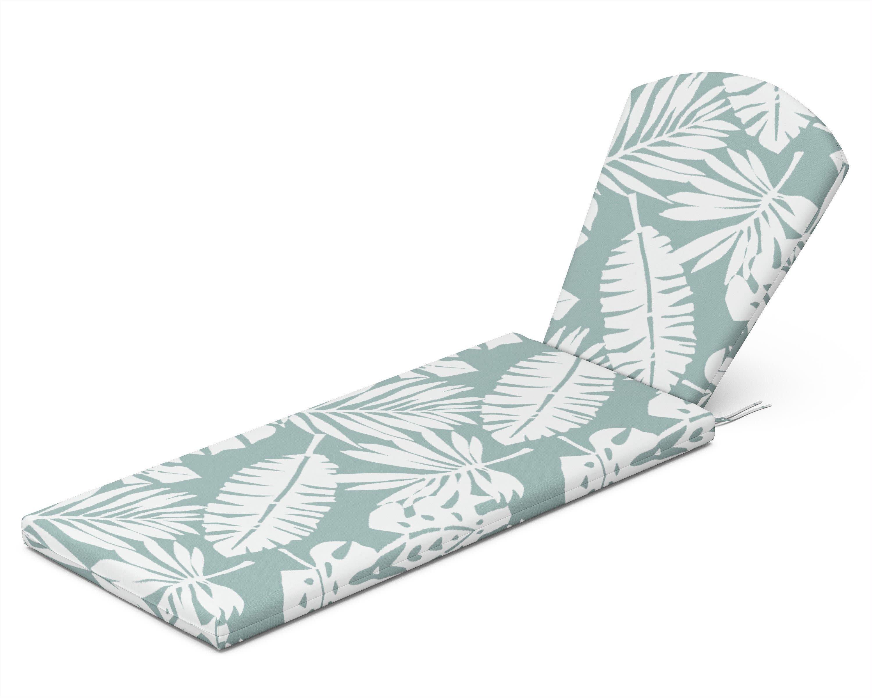 Chaise Cushion in Leaf Glacier Spa