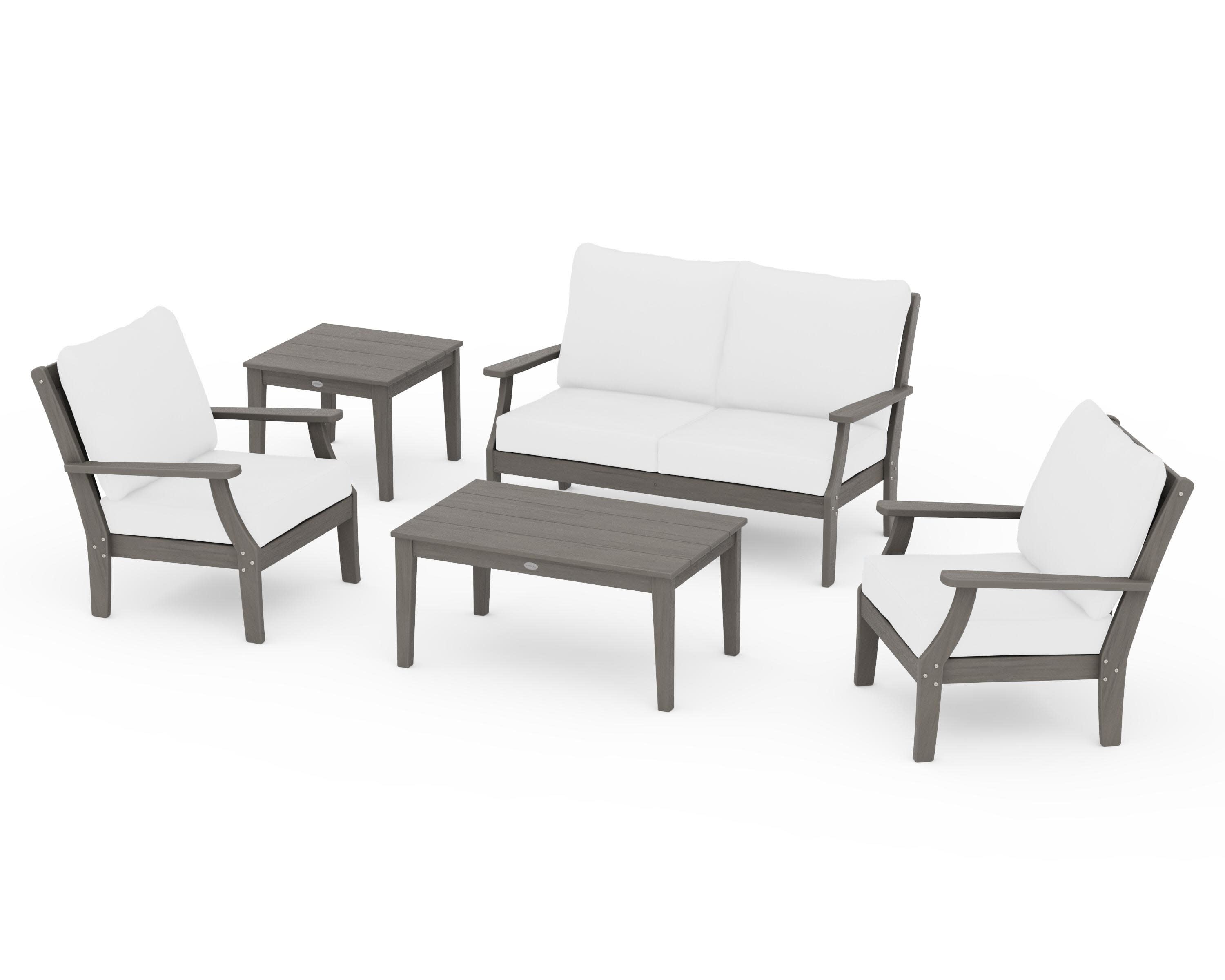 Braxton 5-Piece Deep Seating Set in Driftwood / Natural
