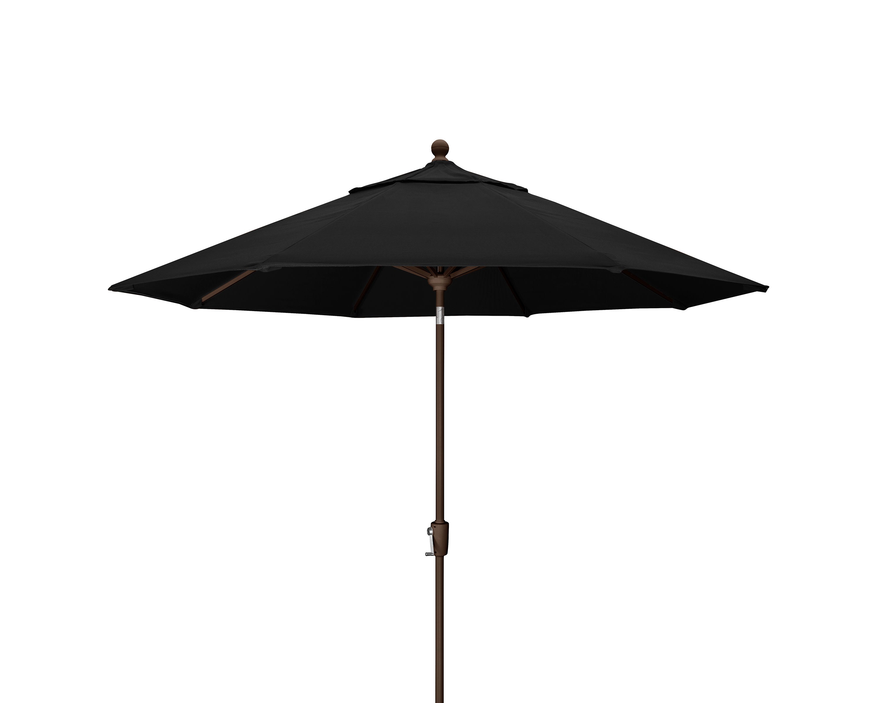 9' Tilt Market Umbrella & Base in Bronze / Canvas Black