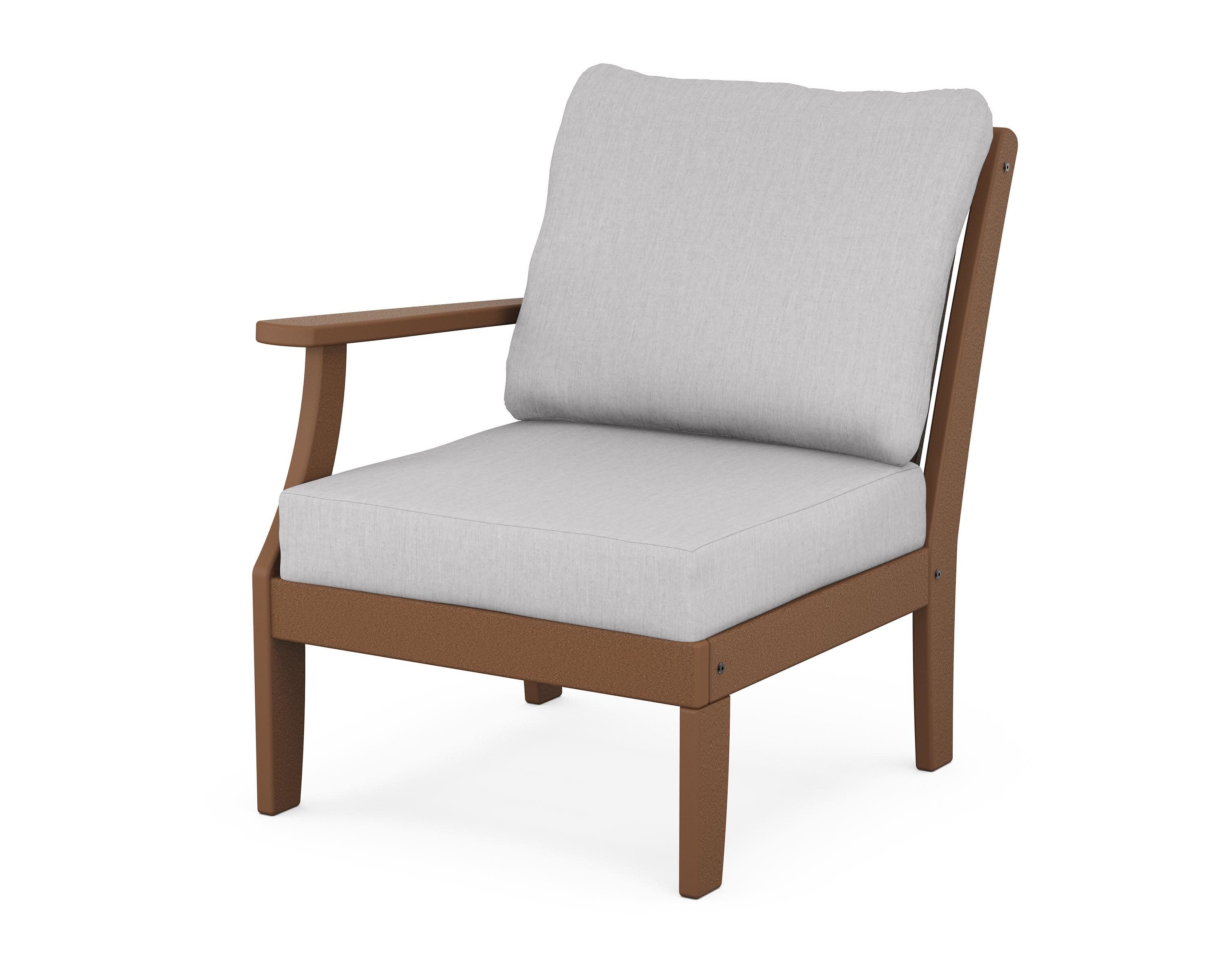 Braxton Modular Left Arm Chair in Teak / Granite